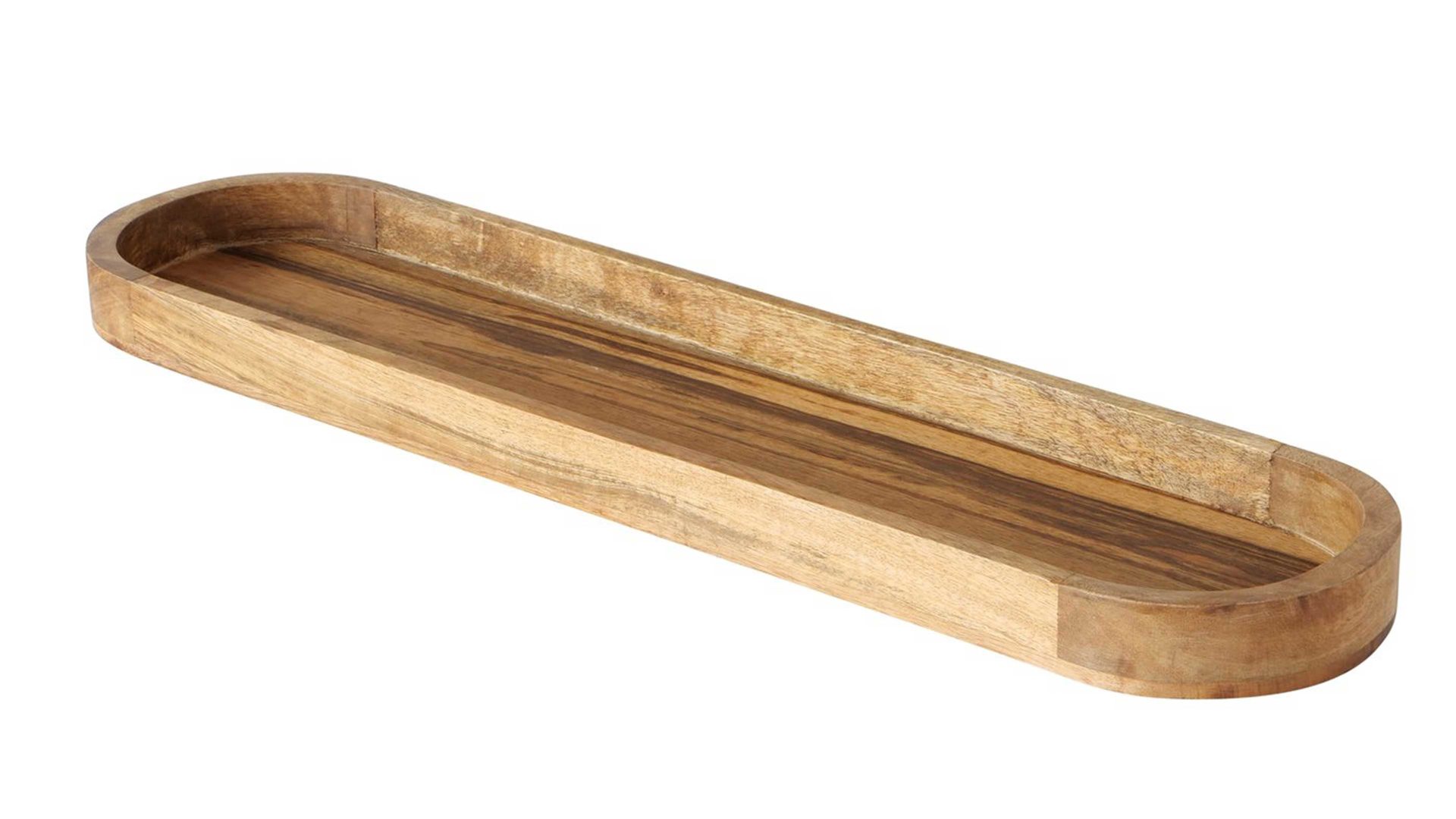 Tablett Boltze aus Holz in Holzfarben Deko-Tablett Tikko Mangoholz - Länge ca. 72 cm