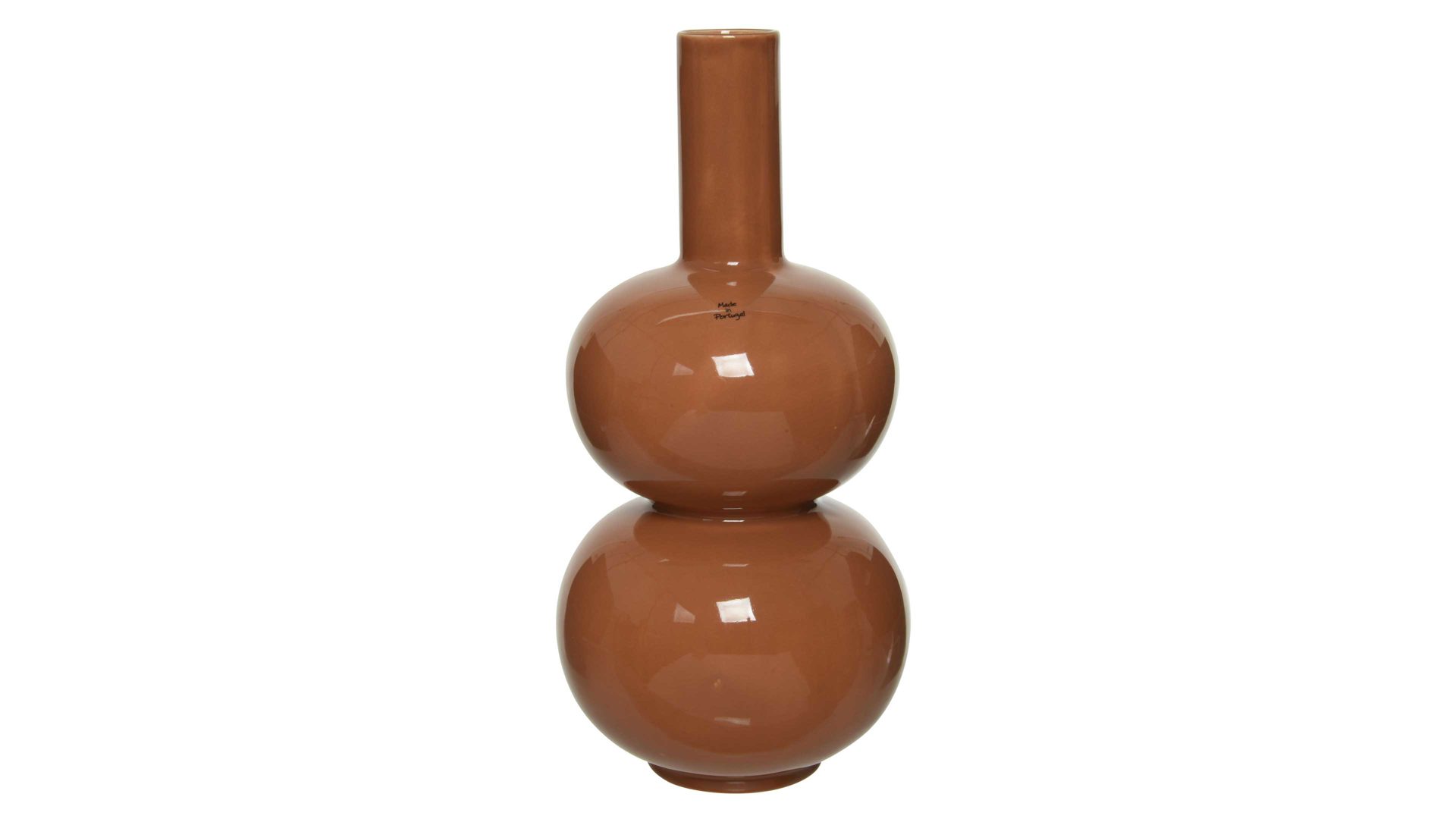 Vase Kaemingk aus Keramik in Braun Vase braunes Steingut - Höhe ca. 40 cm