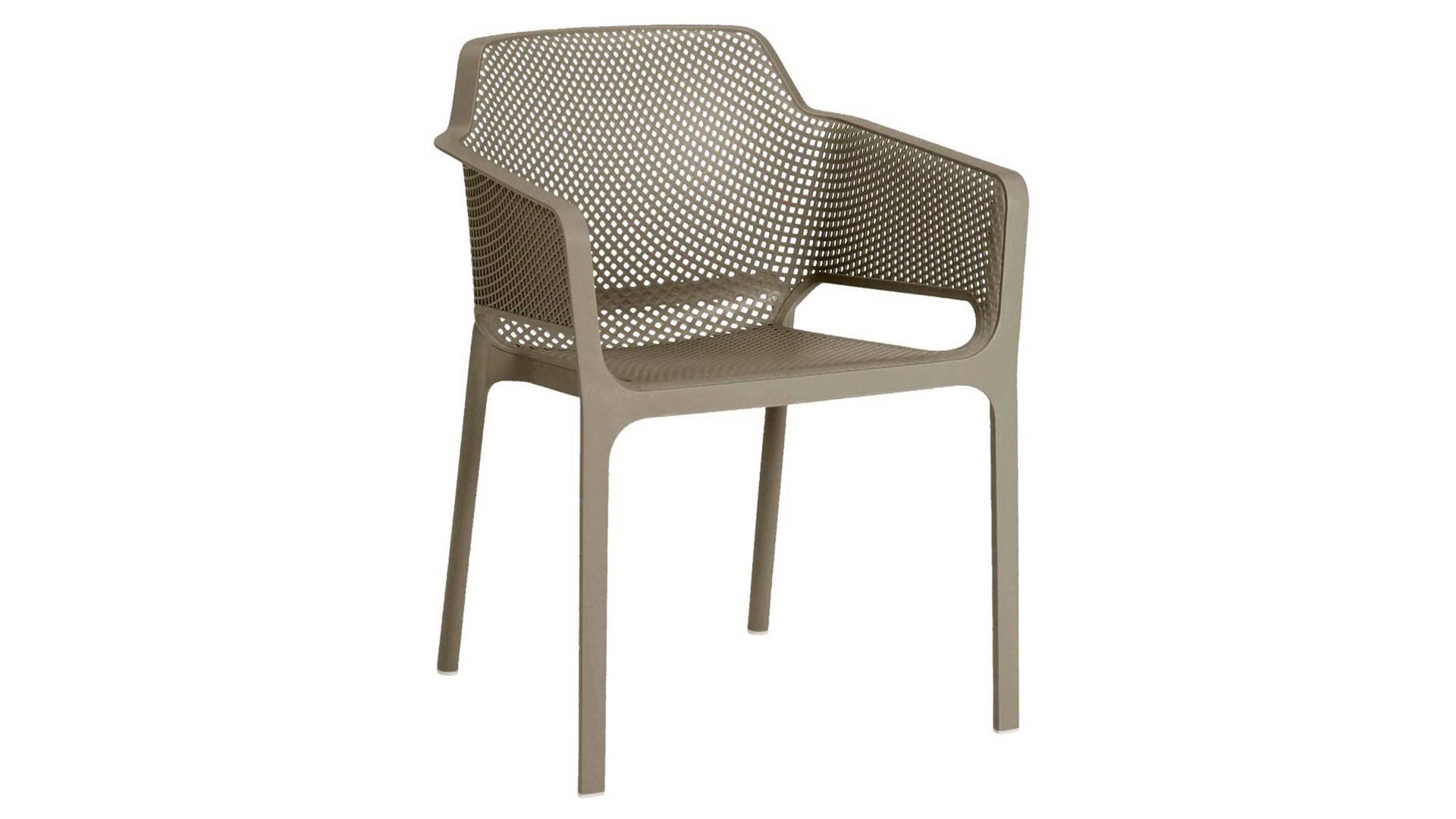Gartenstuhl /-sessel Best freizeitmöbel aus Kunststoff in Grau BEST FREIZEITMÖBEL Stapelsessel Ohio taupefarbener Fiberglas-Kunststoff
