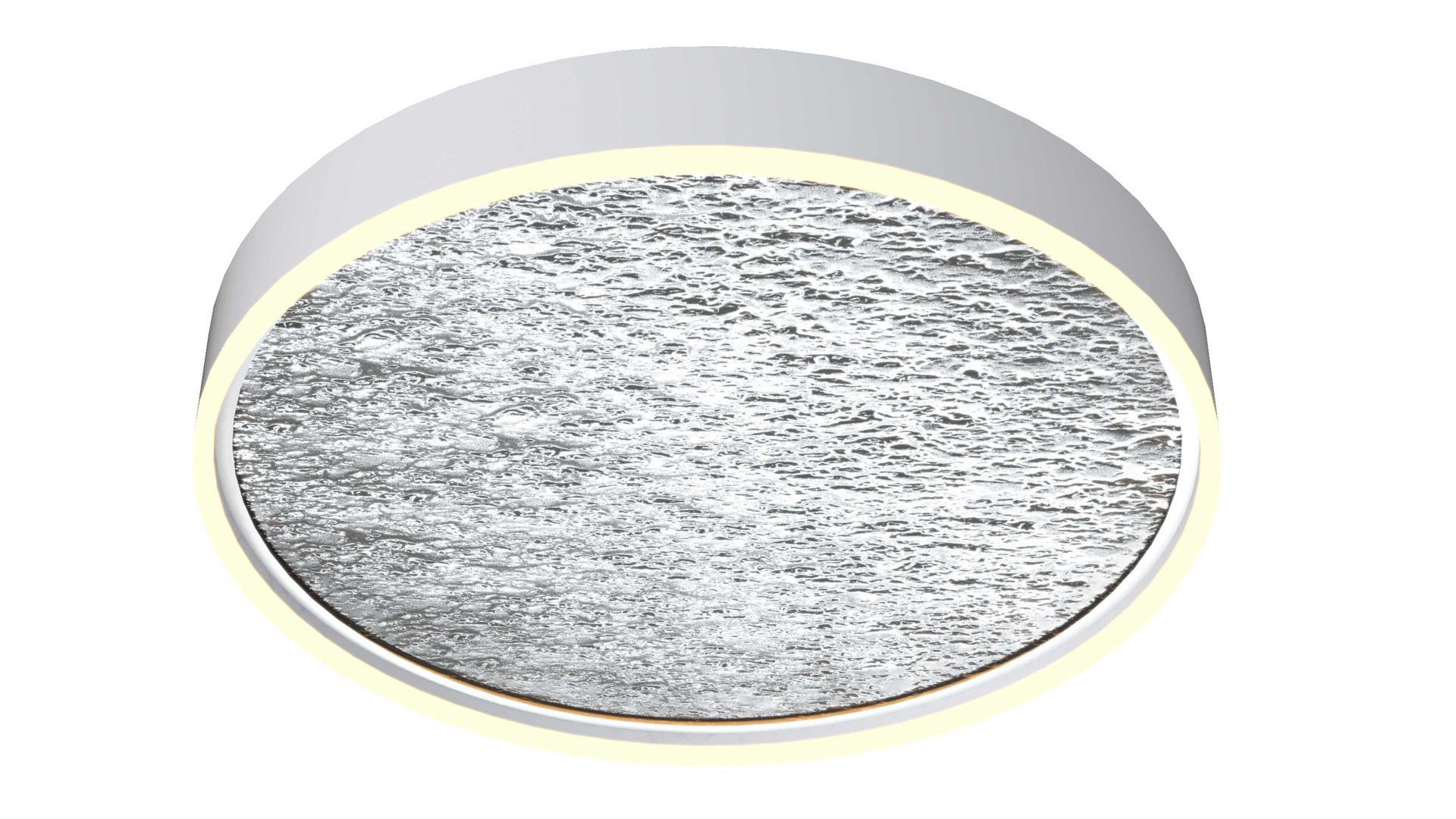 Deckenleuchte Global technics aus Metall in Silber Leuchten Serie Bordeaux - Deckenlampe Silber & Weiß - Durchmesser ca. 60 cm