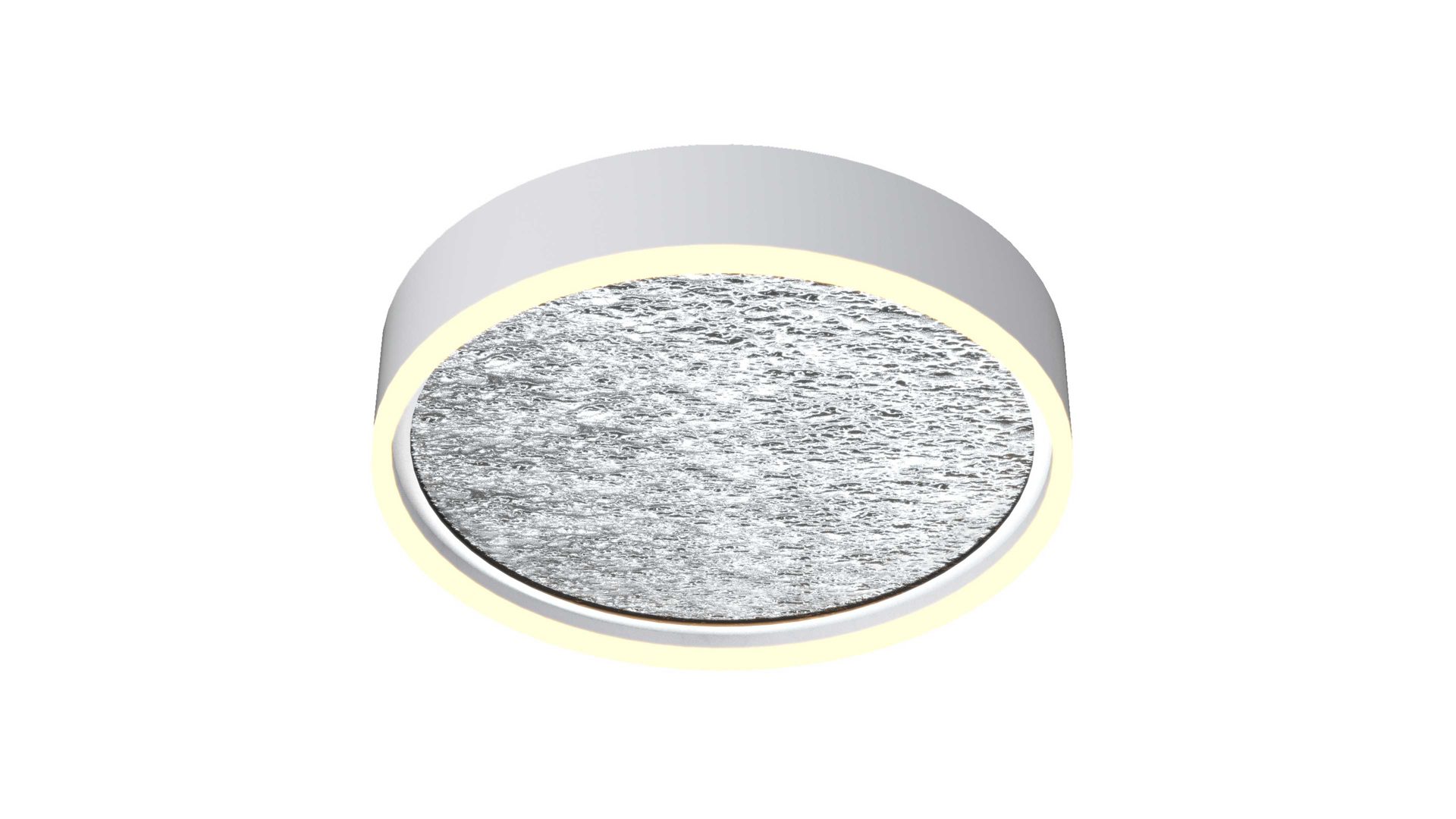 Deckenleuchte Global technics aus Metall in Silber Leuchten Serie Bordeaux - Deckenlampe Silber & Weiß - Durchmesser ca. 40 cm