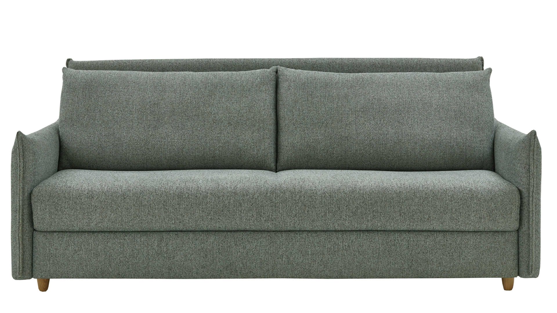 Schlafsofa Bali aus Stoff in Grün Schlafsofa Grande grüner Bezug 2505 & Holzfüße - Breite ca. 229 cm