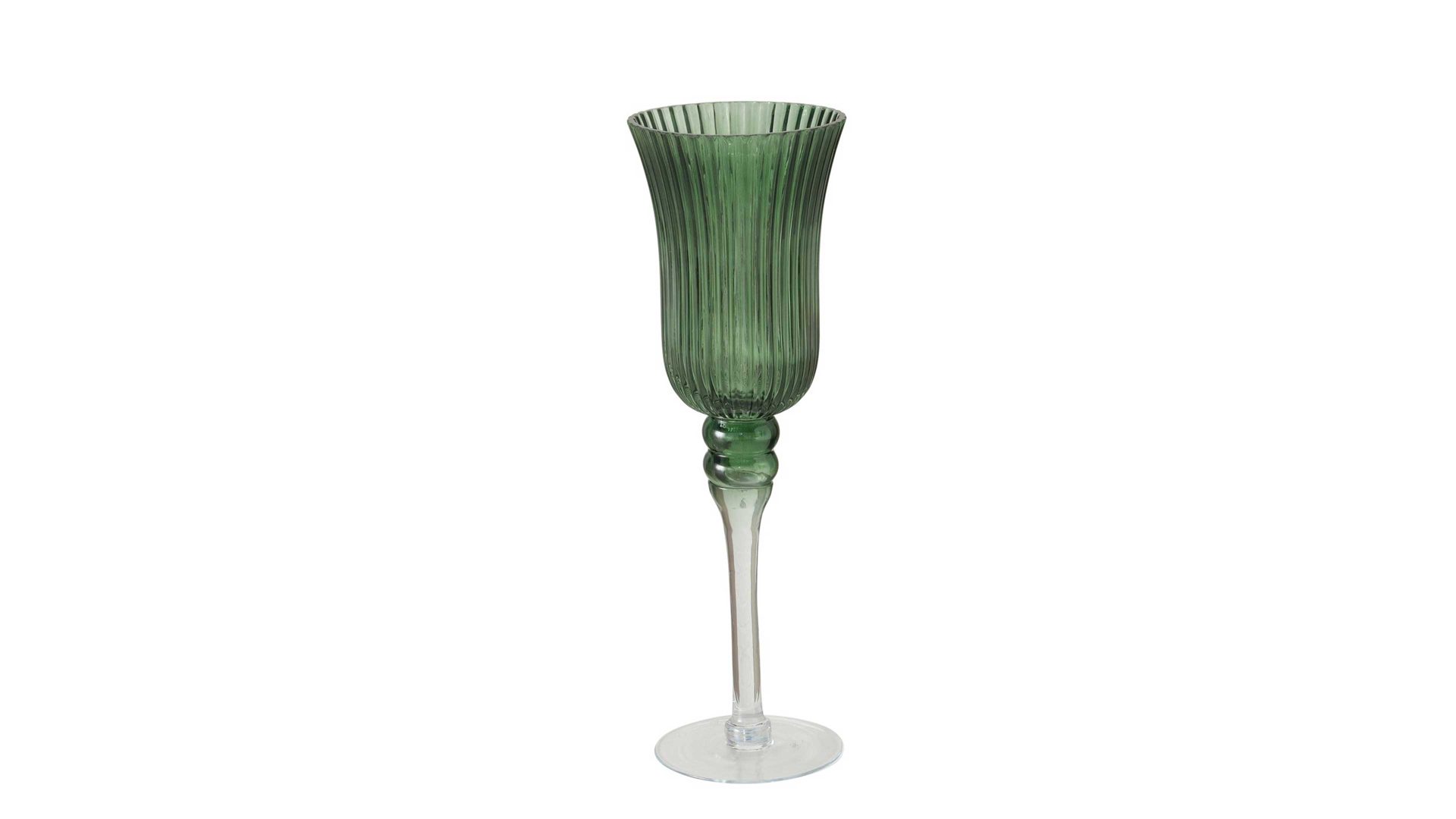 Windlicht Boltze aus Glas in Grün Teelichtglas Manou grünes Glas - Höhe ca. 35 cm