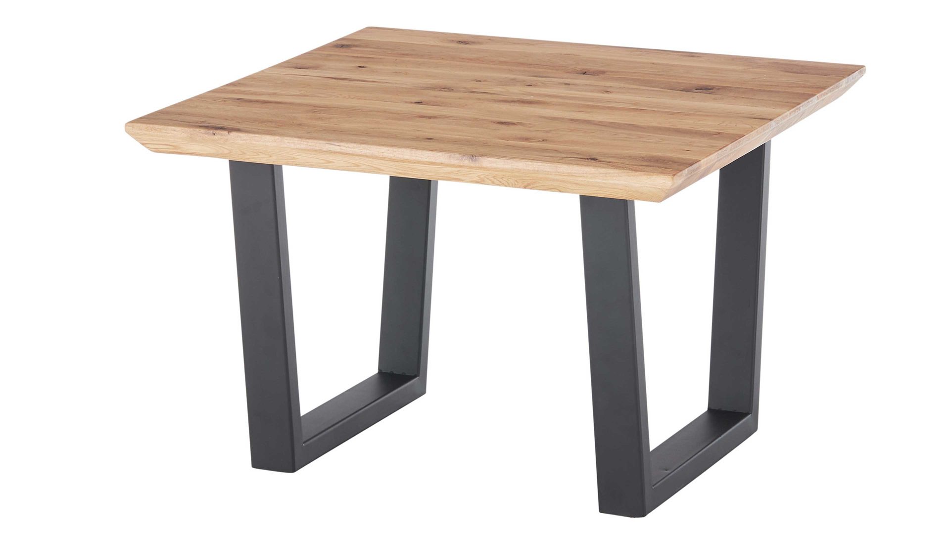 Couchtisch A better place furniture aus Holz in Holzfarben Couchtisch Asola Eiche & schwarzes Metall - ca. 70 x 70 cm