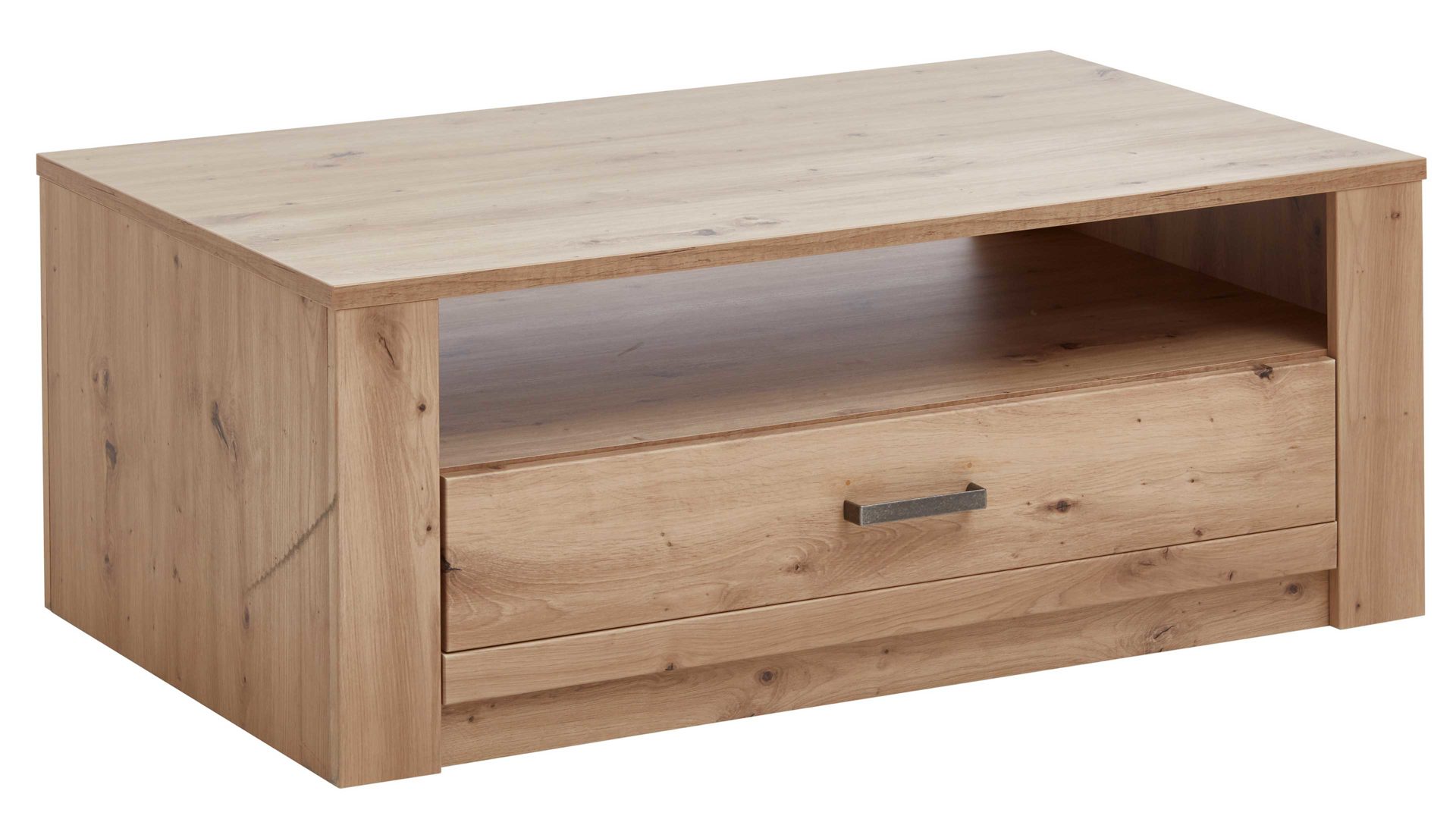 Couchtisch Mca furniture aus Holz in Holzfarben Wohnprogramm Meran - Couchtisch Balkeneiche – eine Schublade, ca. 115 x 70 cm