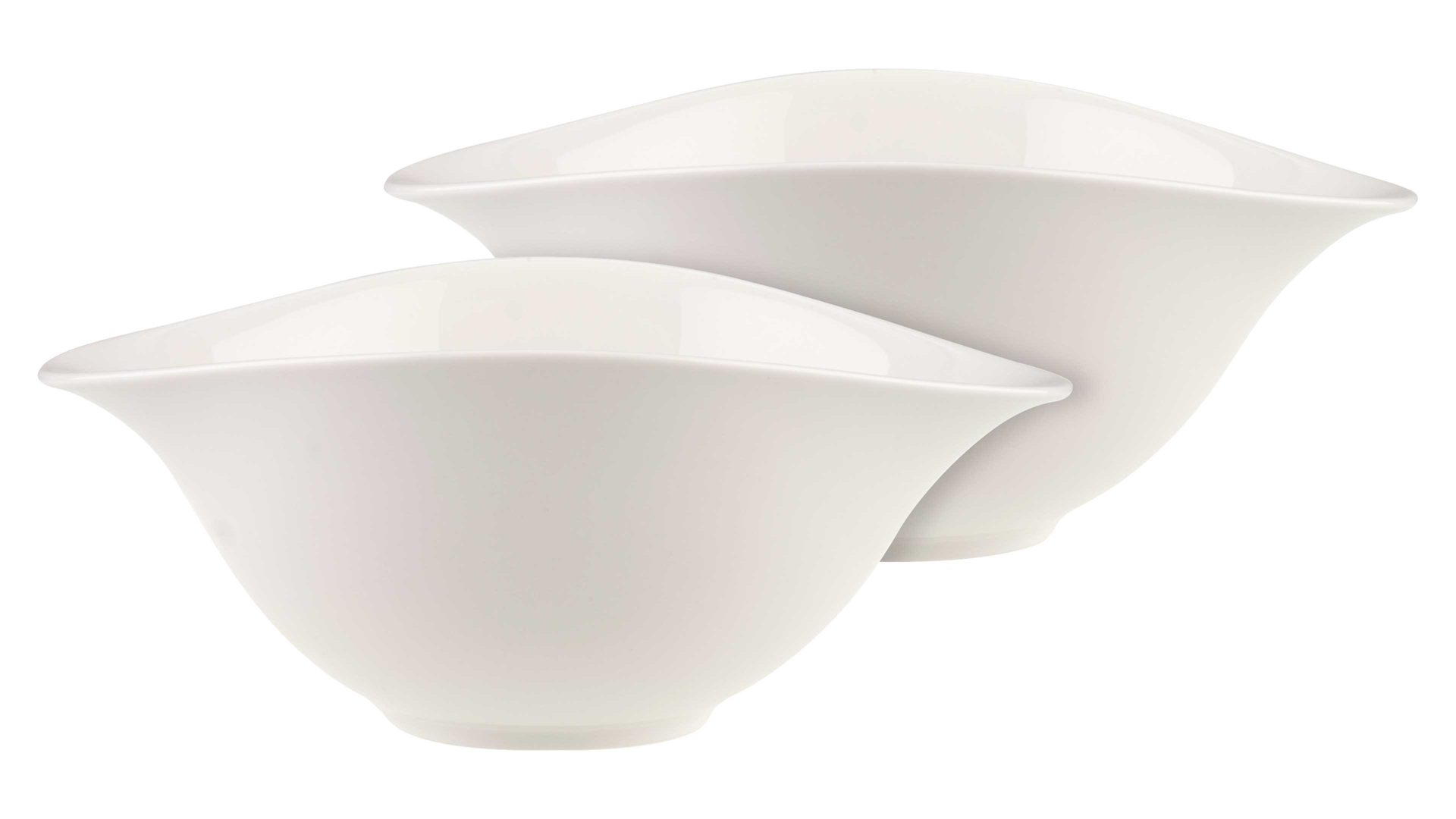 Salatschale Villeroy & boch aus Keramik in Weiß Villeroy & Boch Vapiano Salatschalen-Set weißes Premium-Porzellan - zweiteilig