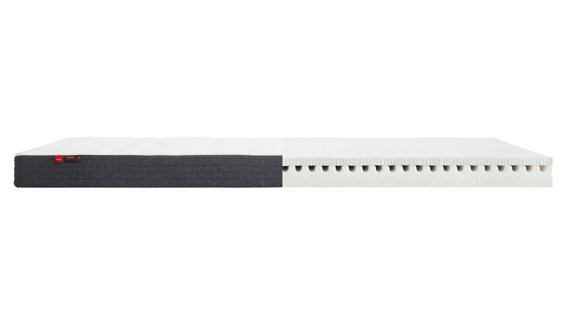 Schaumstoffmatratze Flexa® aus Stoff in Weiß FLEXA® Wendematratze weißer Bezug  - Liegefläche ca. 90 x 200 cm
