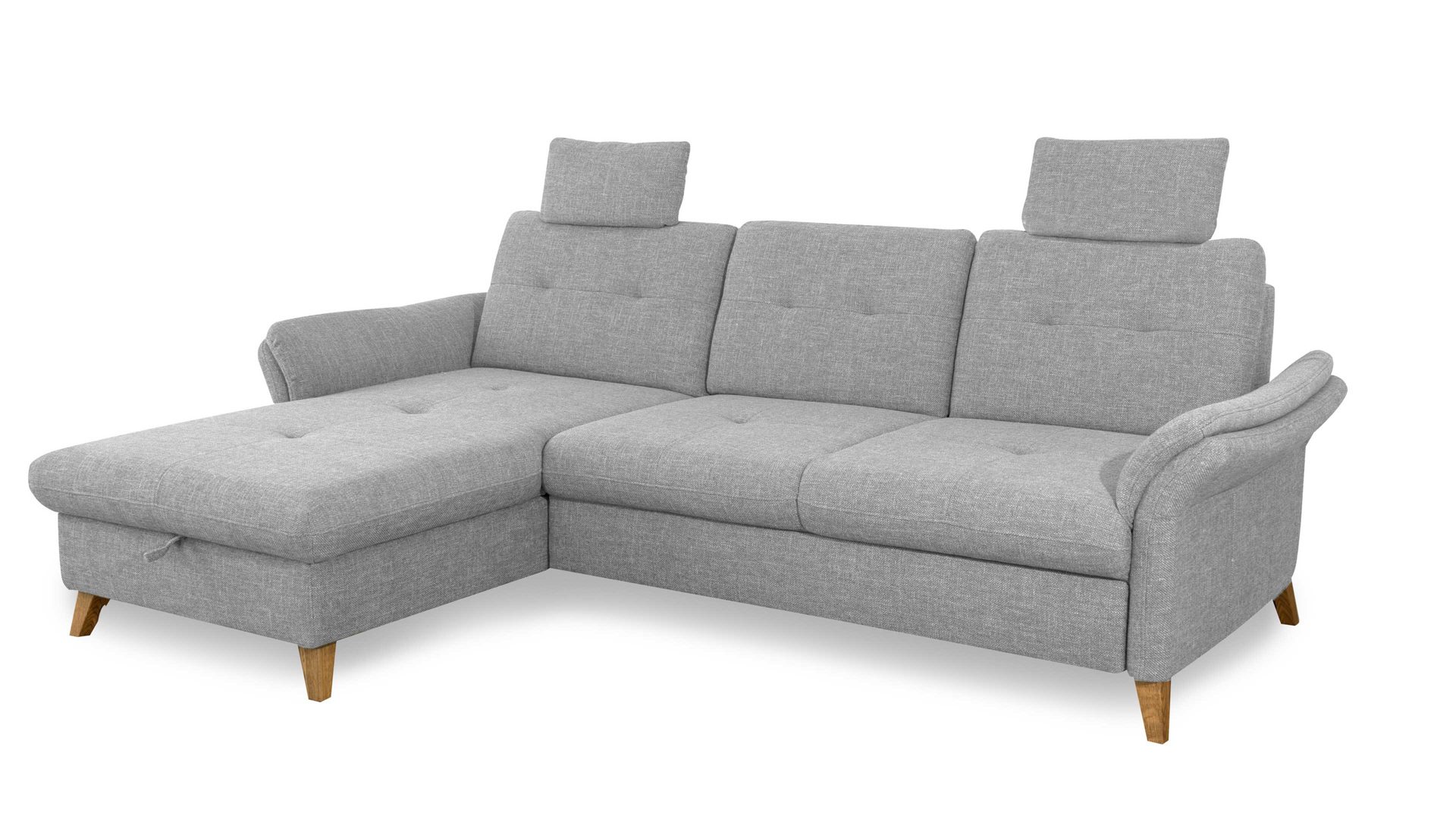 Ecksofa Steinpol sit&more aus Stoff in Grau Polsterprogramm Göteborg - Ecksofa hellgrauer Stoffbezug Orlean - ca. 162 x 90 x 102 cm