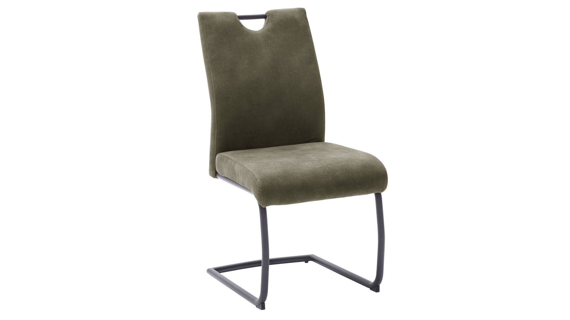 Schwingstuhl Mca furniture aus Stoff in Grün Schwingstuhl Olive & Schwarz