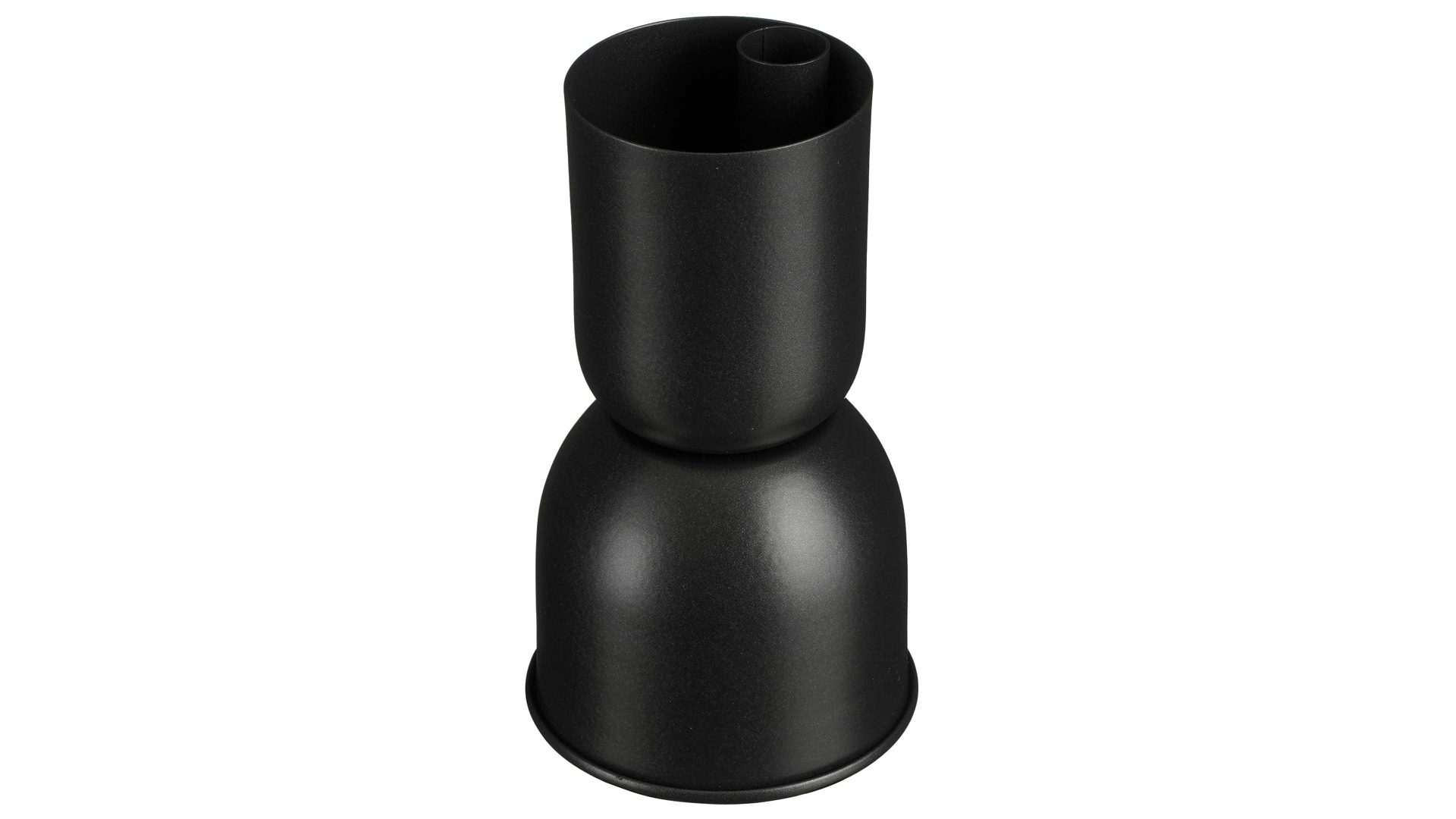 Kerzenständer Edelman® aus Metall in Schwarz Kerzenhalter Rizzo schwarzes Metall - Höhe ca. 20 cm