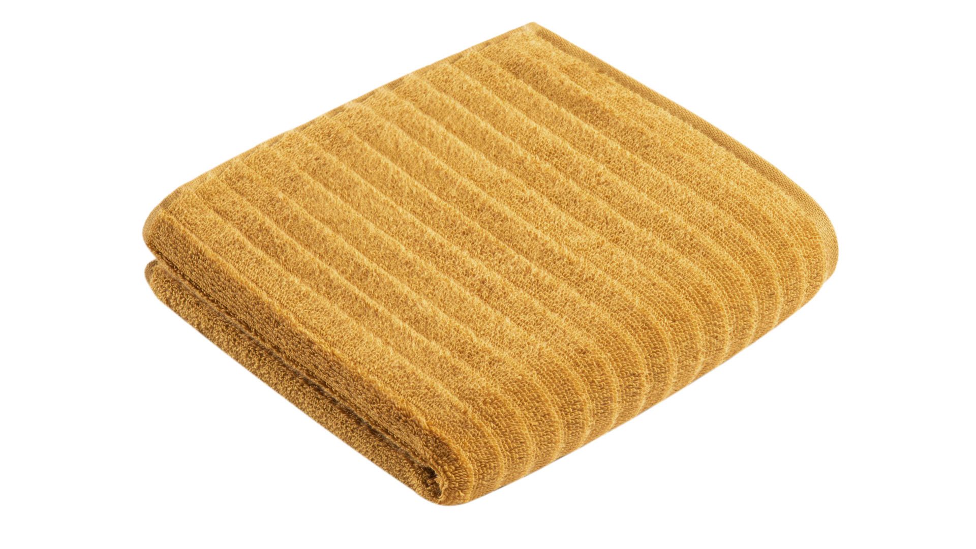 Handtuch Vossen aus Naturfaser in Gelb VOSSEN® Frottee-Serie Mystic - Handtuch gingkofarbene Baumwolle - ca. 60 x 110 cm