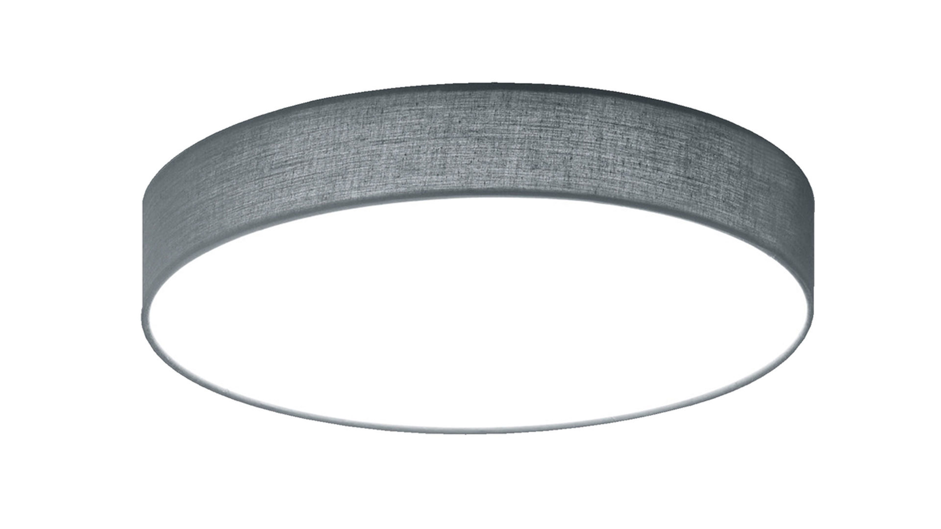 Deckenleuchte Trio leuchten aus Stoff in Grau TRIO LED-Deckenleuchte Lugano grauer Lampenschirm – Durchmesser ca. 30 cm