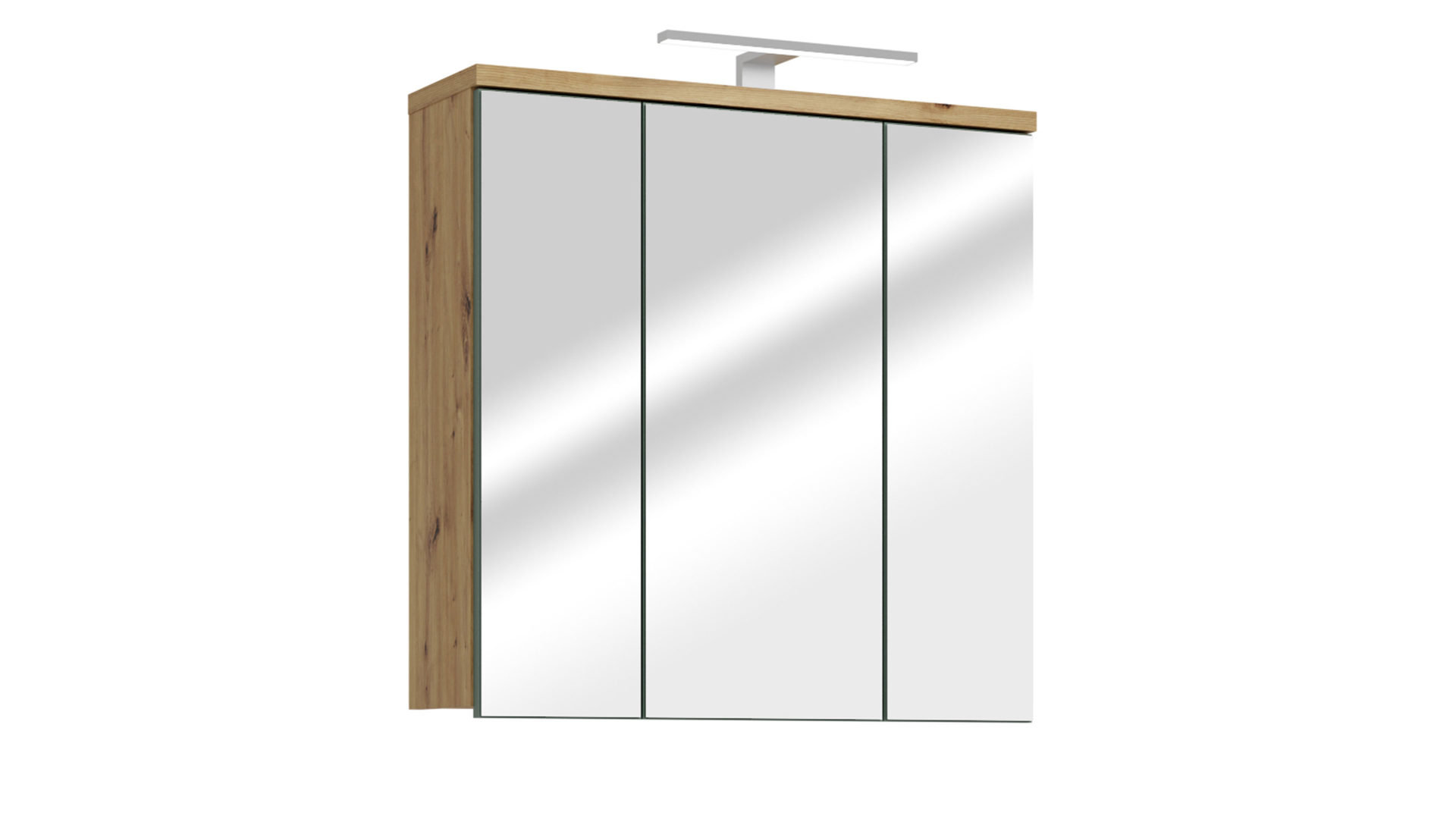 Hängeschrank Forte aus Holz in Transparent Badezimmerprogramm Veris - Spiegelschrank Artisan Eiche – ca. 69 x 68 cm