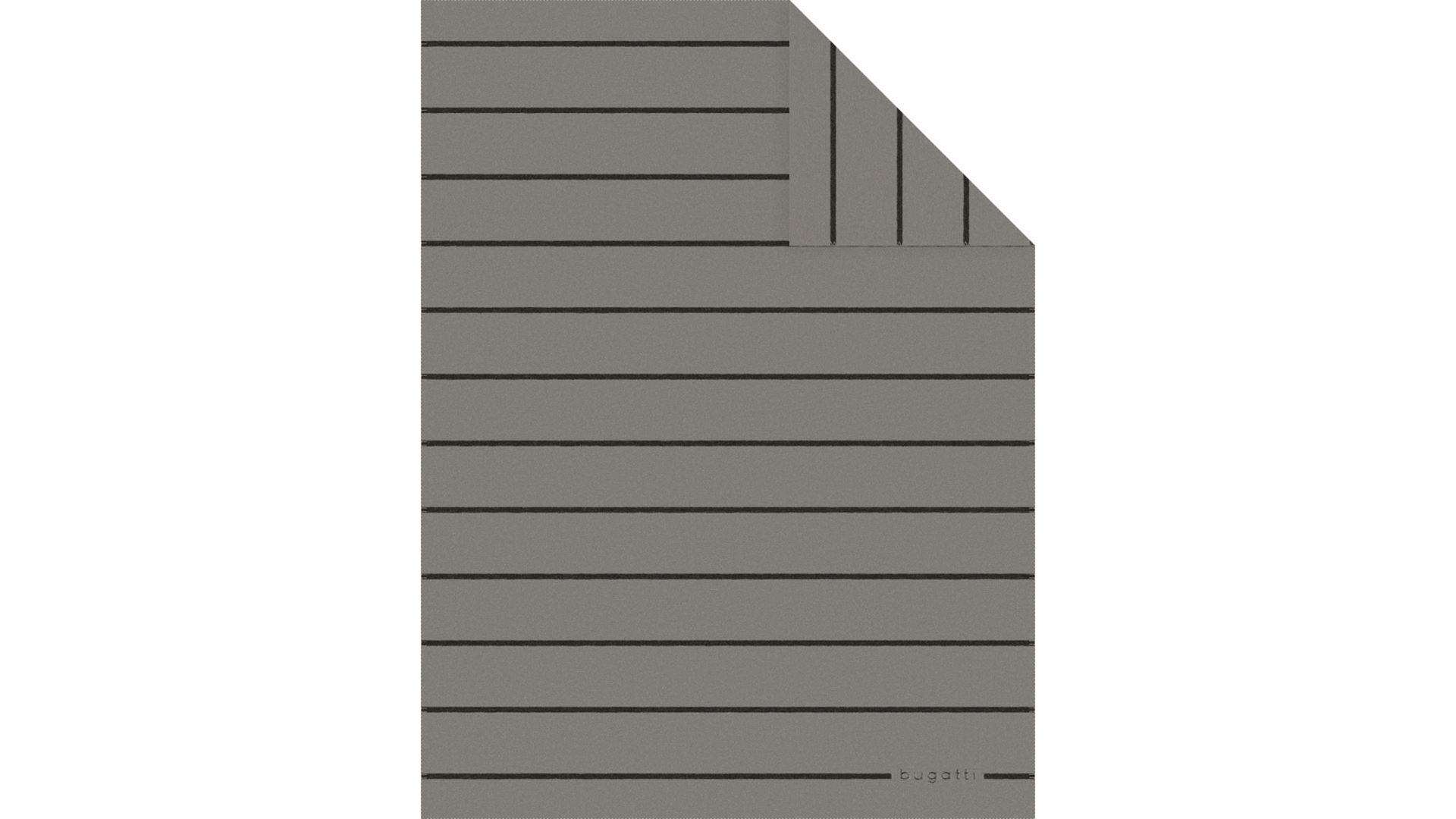 Wohndecke Ibena interiors aus Stoff in Grau bugatti Wohndecke grau-schwarz gestreift - ca. 150 x 200 cm