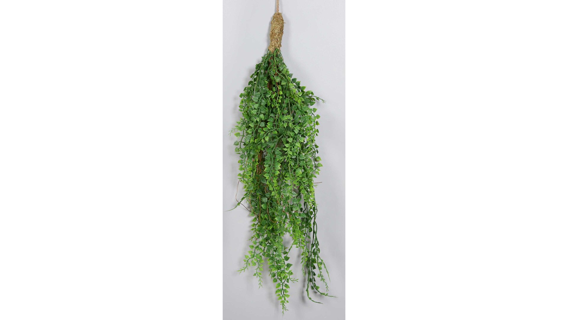 Zweig Dpi aus Kunststoff in Grün hängendes Grünbündel Knopffarn - Länge ca. 50 cm