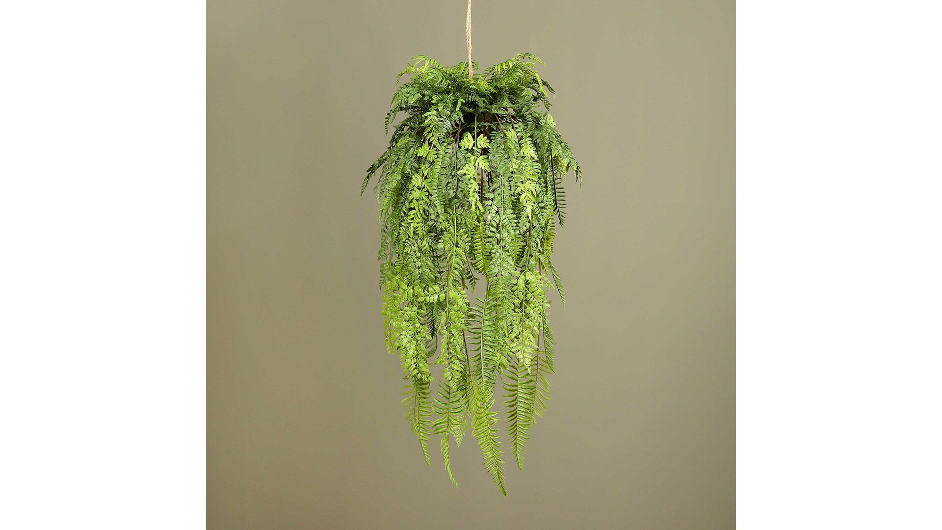 Zweig Dpi aus Kunststoff in Grün hängende Schwertfarnwedel Boston Farn - Länge ca. 73 cm