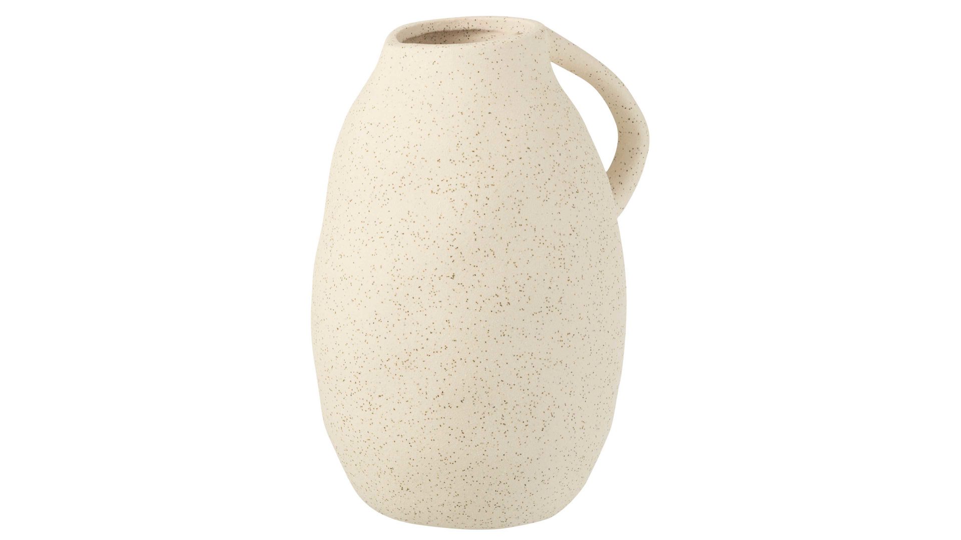 Vase Jolipa aus Keramik in Beige Vase Krug gesprenkeltes beiges Steinzeug - Höhe ca. 25 cm