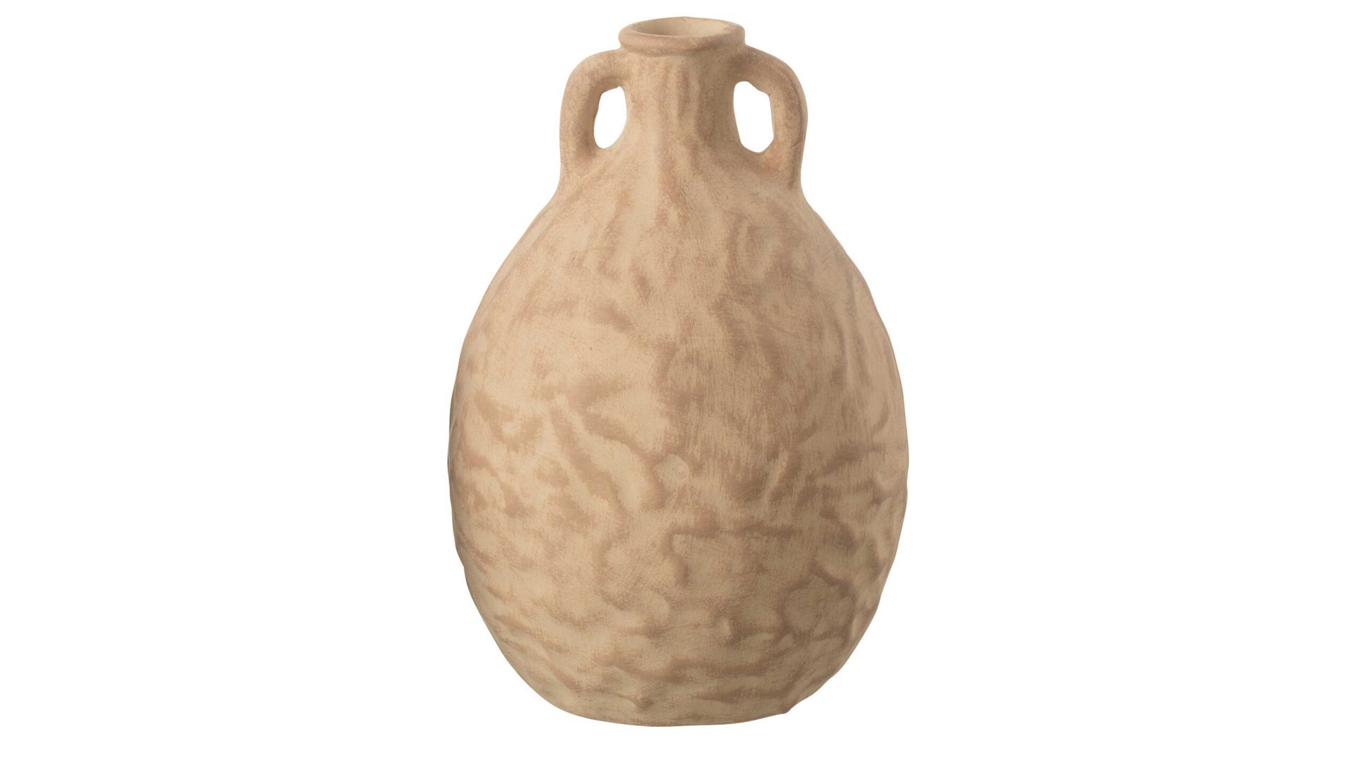 Vase Jolipa aus Keramik in Hellbraun Vase Krug hellbrauner Zement - Höhe ca. 21 cm