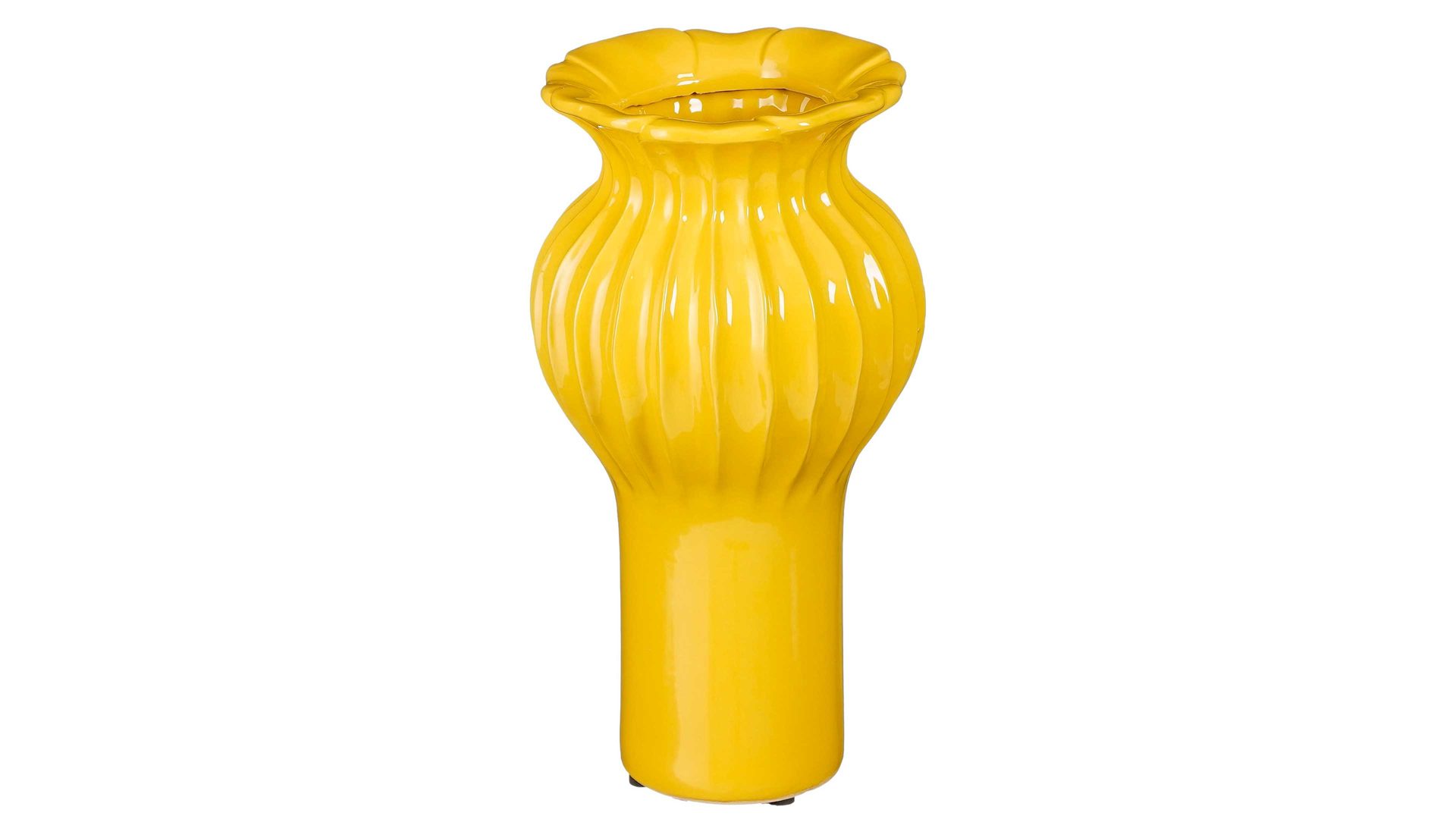 Vase Edelman® aus Keramik in Gelb Vase Felipe gelbe Keramik - Höhe ca. 30 cm