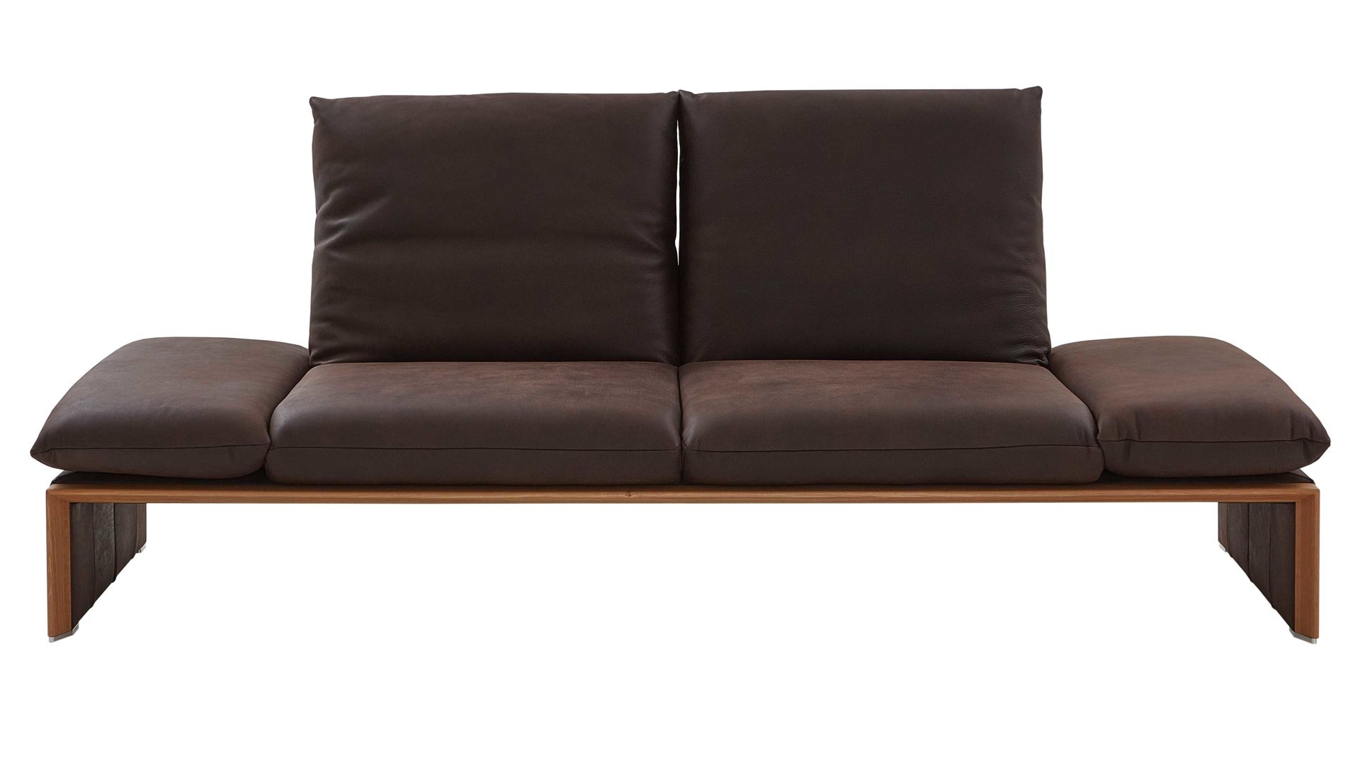 2,5-Sitzer Koinor aus Leder in Dunkelbraun KOINOR 2,5-Sitzer Ledersofa Harriet schokofarbenes Leder India & Wildeiche – Länge ca. 236 cm