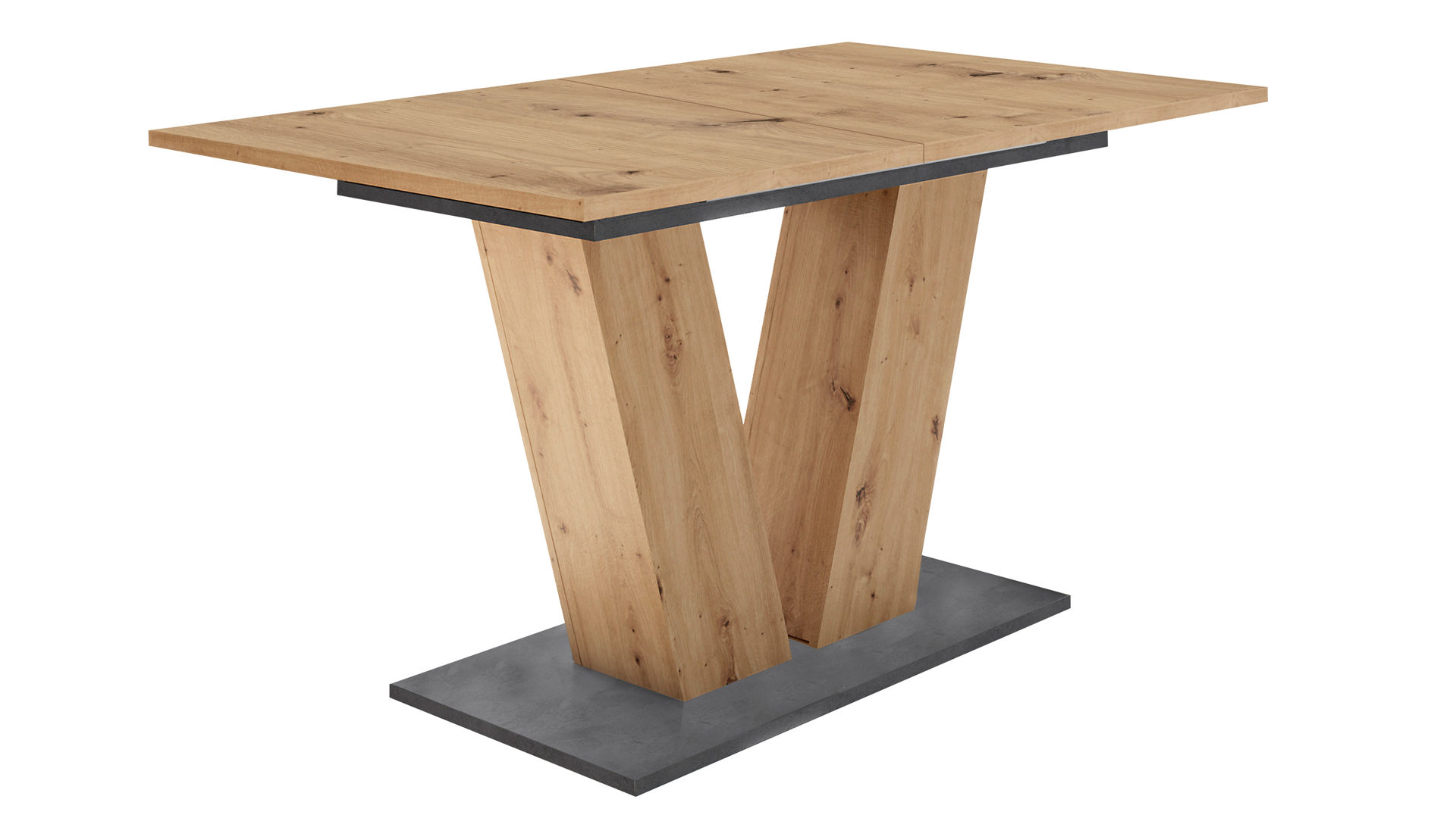 Auszugtisch Mäusbacher i.i. aus Holz in Holzfarben Esstisch Teo Asteiche & Graphit - ca. 140-180 x 80 cm