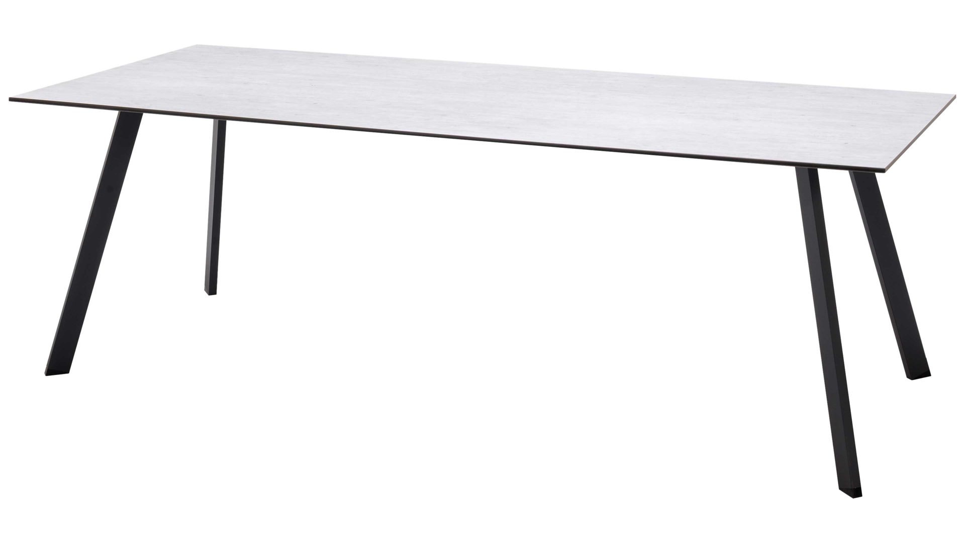 Gartentisch Scancom aus Holz in Grau LifestyleGarden® Gartenmöbel Serie Opal - Esstisch betonfarbenes HPL & Aluminiumgestell - ca. 220 x 90 cm