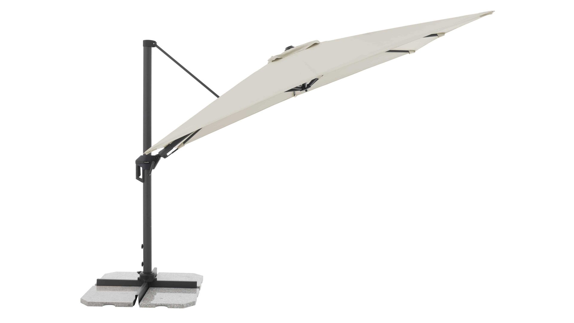 Sonnenschirm Doppler® aus Kunstfaser in Beige doppler® Pendel-Sonnenschirm Active green naturfarbene Bespannung – ca. 240 x 135 cm