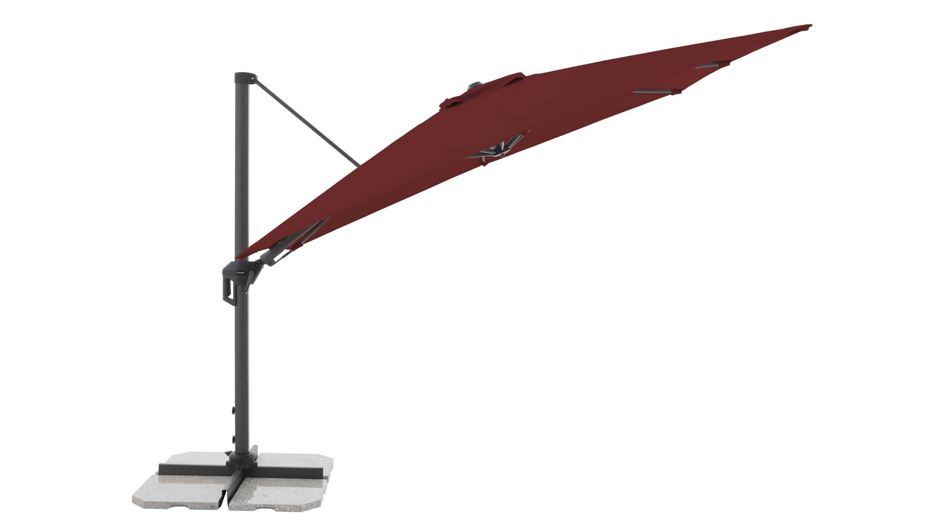 Sonnenschirm Doppler® aus Kunstfaser in Dunkelrot doppler® Pendel-Sonnenschirm Active green burgunderrote Bespannung – ca. 240 x 135 cm