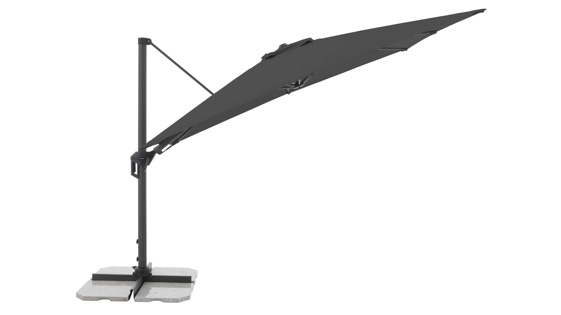 Sonnenschirm Doppler® aus Kunstfaser in Anthrazit doppler® Pendel-Sonnenschirm Active green anthrazitfarbene Bespannung - ca. 240 x 135 cm