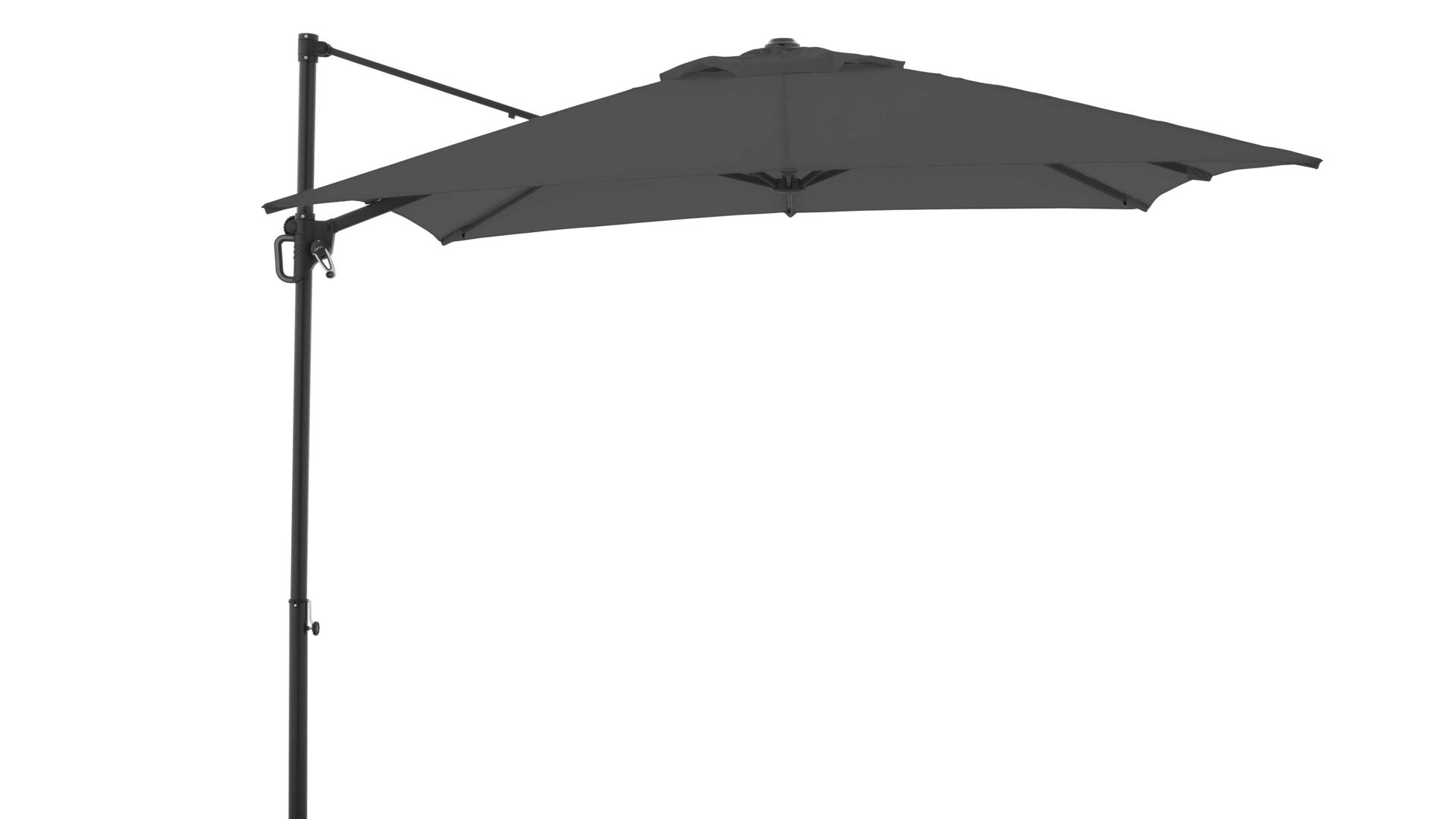 Sonnenschirm Doppler® aus Kunstfaser in Anthrazit doppler® Pendel-Sonnenschirm Basic anthrazitfarbene Bespannung – ca. 245 x 245 cm