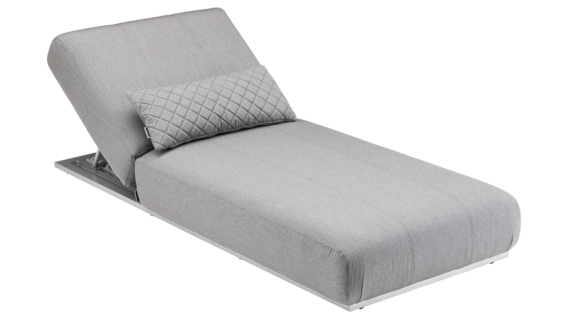 Gartenliege Kettler aus Kunstfaser in Hellgrau KETTLER Loungemöbel Serie Ego - Liege als Daybed flanellfarbenes Sunbrella® & Aluminium