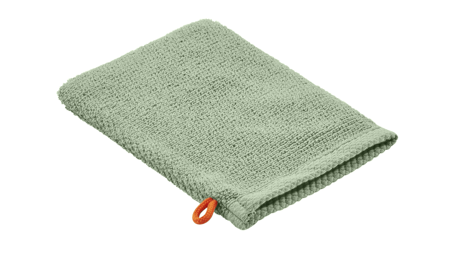 Waschlappen Done.® aus Stoff in Grün done.® Waschhandschuh Deluxe für Ihre Heimtextilien grüne Baumwolle – ca. 16 x 21 cm
