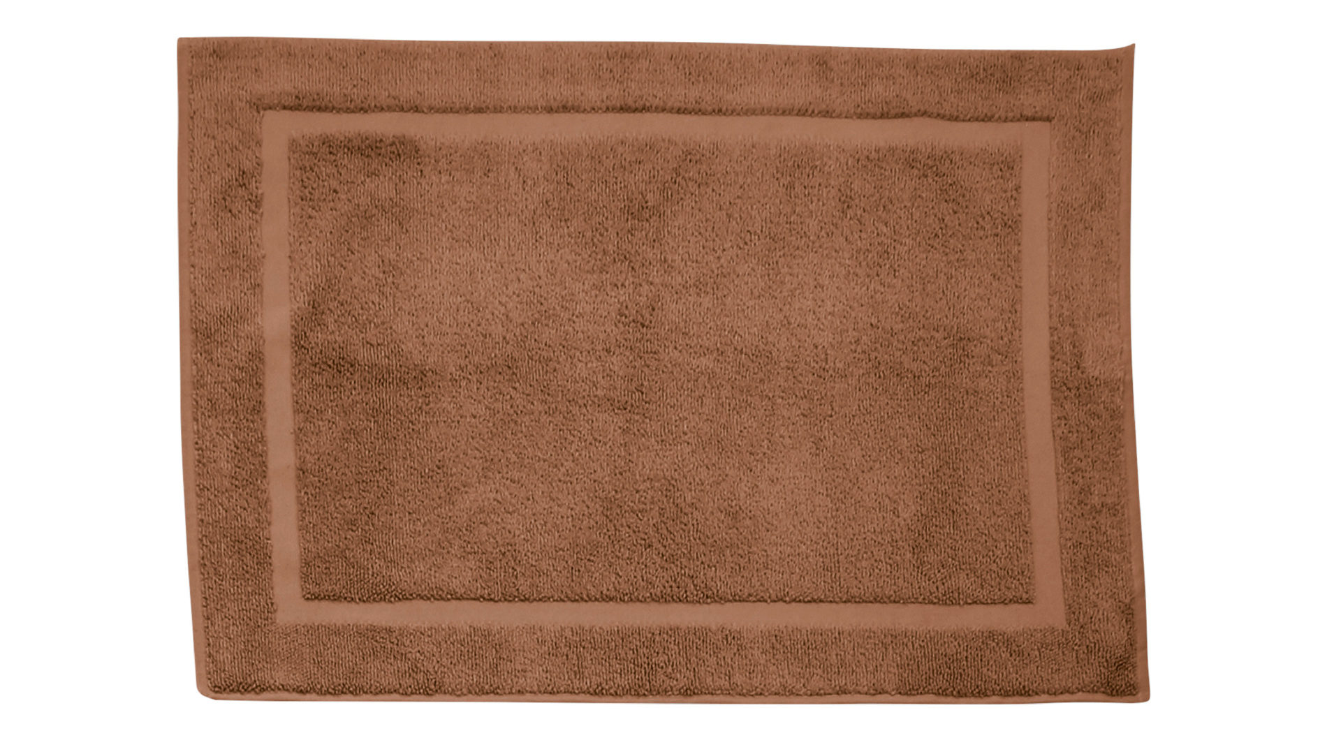 Badematte / Badeteppich Done.® aus Stoff in Rot done.® Badvorleger Deluxe für Ihre Heimtextilien wüstensandfarbene Baumwolle – ca. 80 x 60 cm