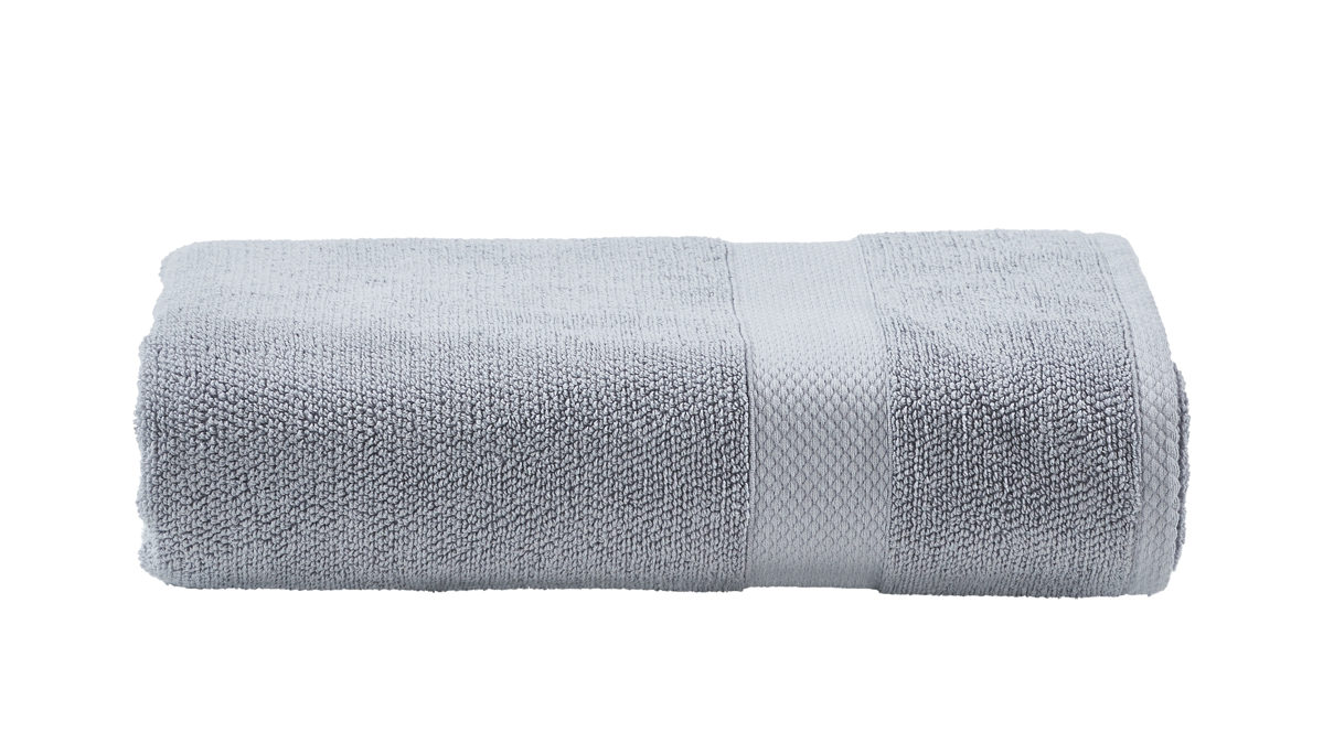 Handtuch Done.® aus Stoff in Hellgrau done.® Handtuch Deluxe für Ihre Heimtextilien silbergraue Baumwolle – ca. 50 x 100 cm