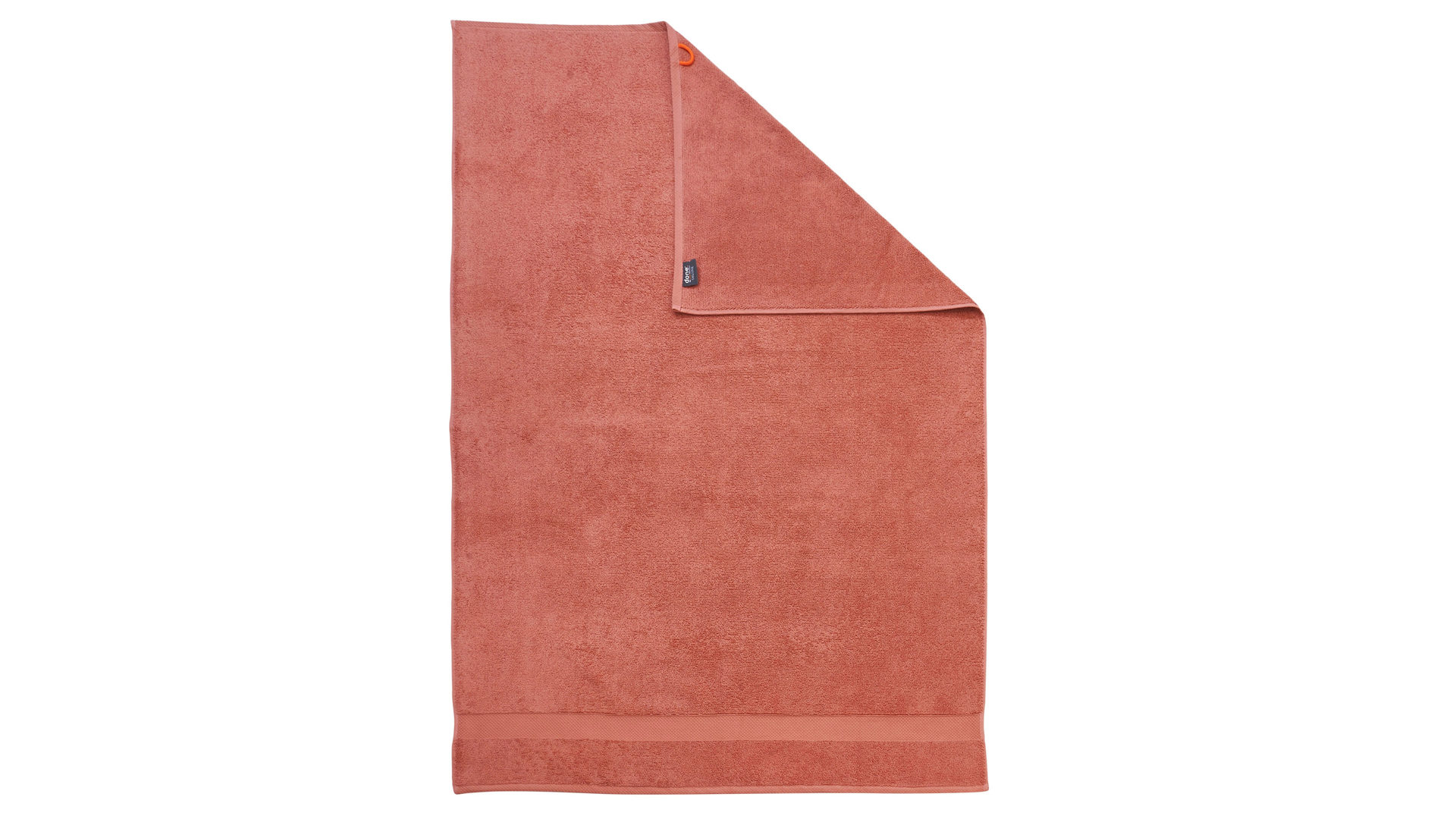 Duschhandtuch Done.® aus Stoff in Rot done.® XL-Duschtuch Deluxe für Ihre Heimtextilien wüstensandfarbene Baumwolle – ca. 100 x 150 cm