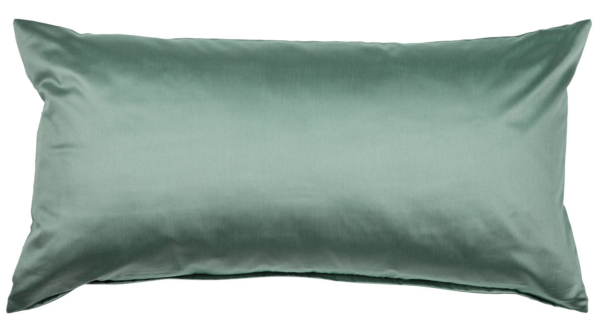 Kissenbezug /-hülle Janine aus Naturfaser in Smaragd Janine® Kissenbezug Salbeigrün - ca. 40 x 80 cm