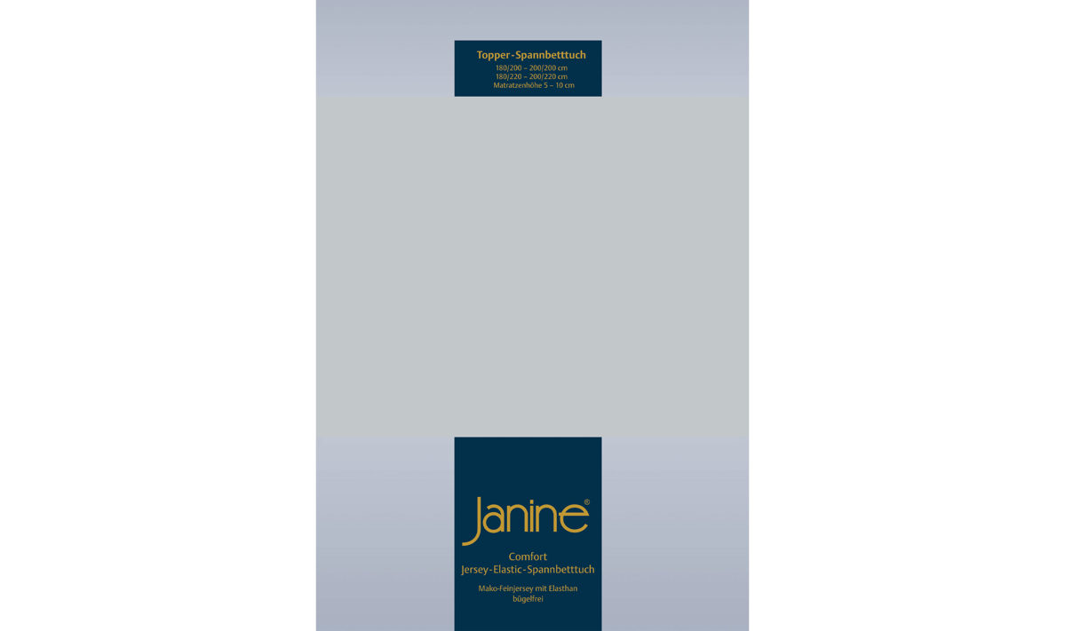 Spannbettlaken Janine® aus Stoff in Silber Janine® Spannbettlaken Silber - ca. 200 x 200 cm