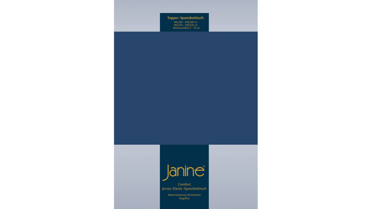 Spannbettlaken Janine aus Stoff in Dunkelblau Janine® Spannbettlaken Marine - ca. 200 x 200 cm