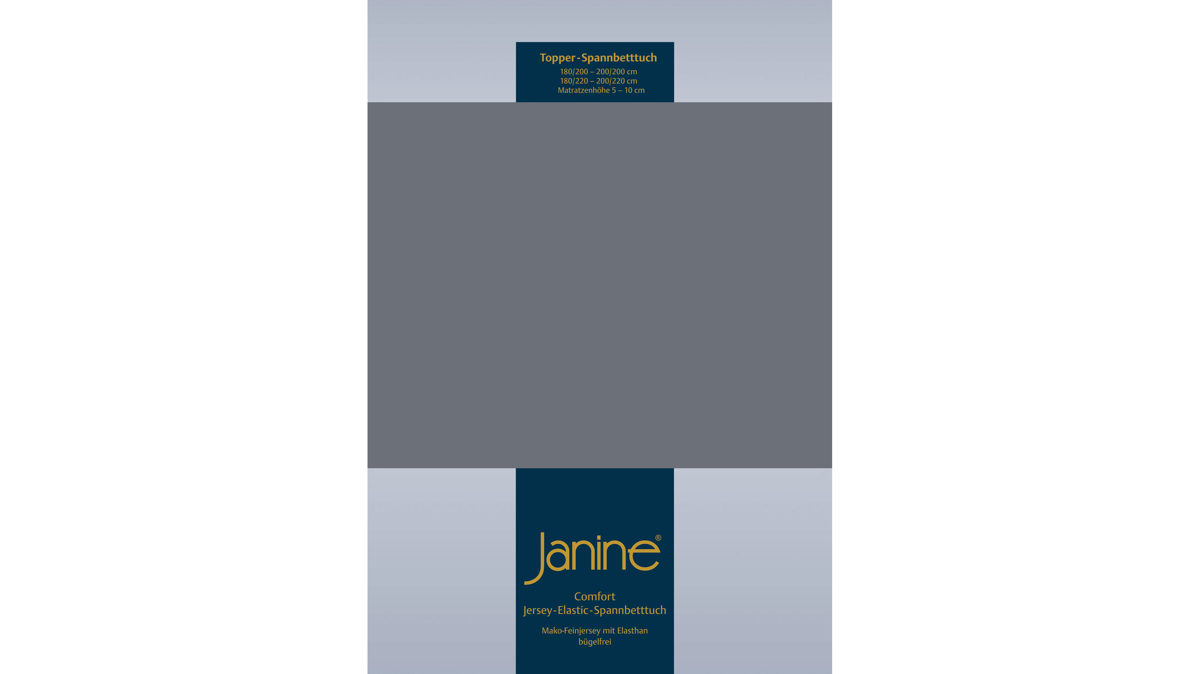 Spannbettlaken Janine® aus Stoff in Anthrazit Janine® Spannbettlaken Opalgrau - ca. 100 x 200 cm