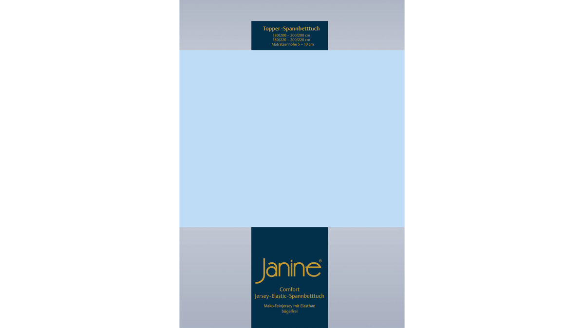 Spannbettlaken Janine aus Stoff in Hellblau Janine® Spannbettlaken Hellblau - ca. 200 x 200 cm