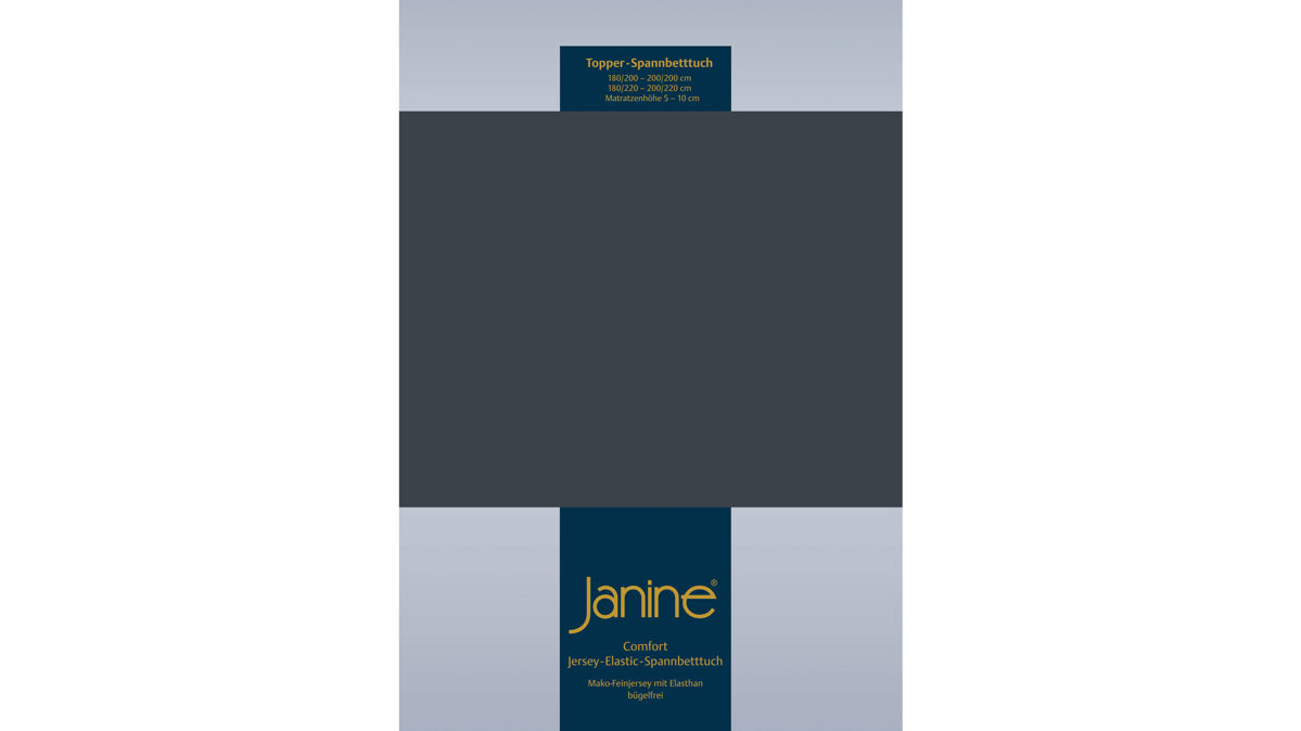Spannbettlaken Janine® aus Stoff in Dunkelgrau Janine® Spannbettlaken Titan - ca. 200 x 200 cm