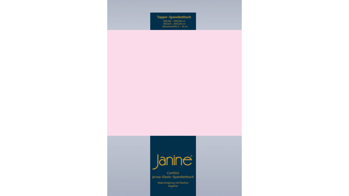 Spannbettlaken Janine® aus Stoff in Rosa Janine® Spannbettlaken Zartrosa - ca. 150 x 200 cm