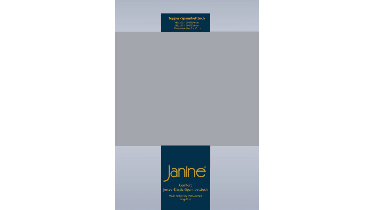 Spannbettlaken Janine® aus Stoff in Hellgrau Janine® Spannbettlaken Platin - ca. 200 x 200 cm