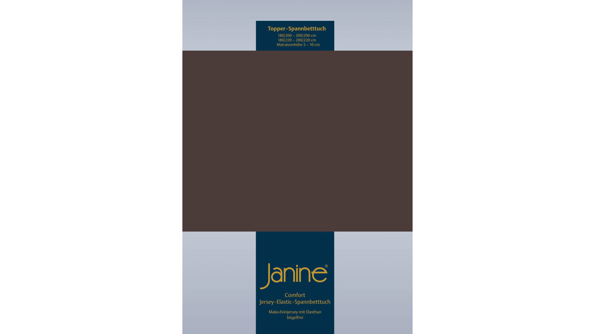 Spannbettlaken Janine® aus Stoff in Dunkelbraun Janine® Spannbettlaken Dunkelbraun - ca. 150 x 200 cm