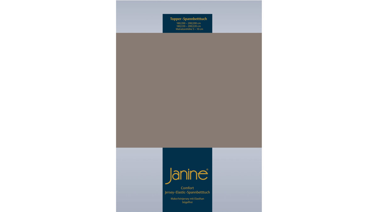 Spannbettlaken Janine® aus Stoff in Hellbraun Janine® Spannbettlaken Taupe - ca. 100 x 200 cm