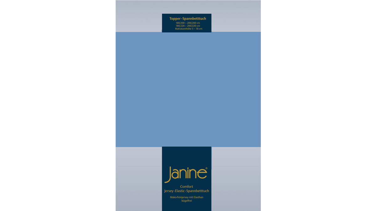 Spannbettlaken Janine® aus Stoff in Blau Janine® Spannbettlaken Blau - ca. 200 x 200 cm