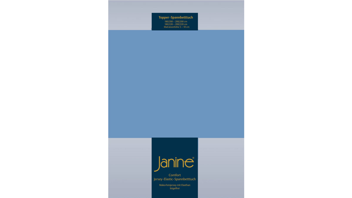 Spannbettlaken Janine aus Stoff in Blau Janine® Spannbettlaken Blau - ca. 150 x 200 cm