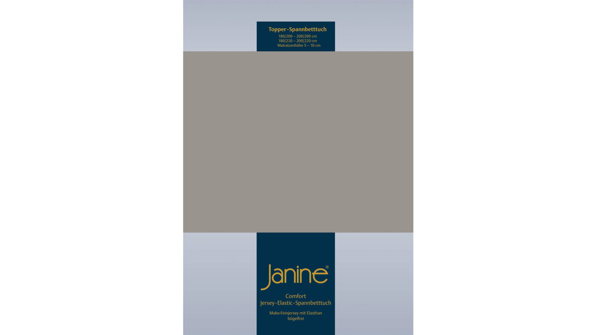 Spannbettlaken Janine® aus Stoff in Grau Janine® Spannbettlaken Vulkan - ca. 200 x 200 cm
