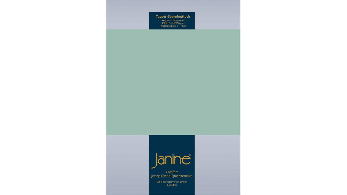 Spannbettlaken Janine aus Stoff in Fichte Janine® Spannbettlaken Rauchgrün - ca. 100 x 200 cm