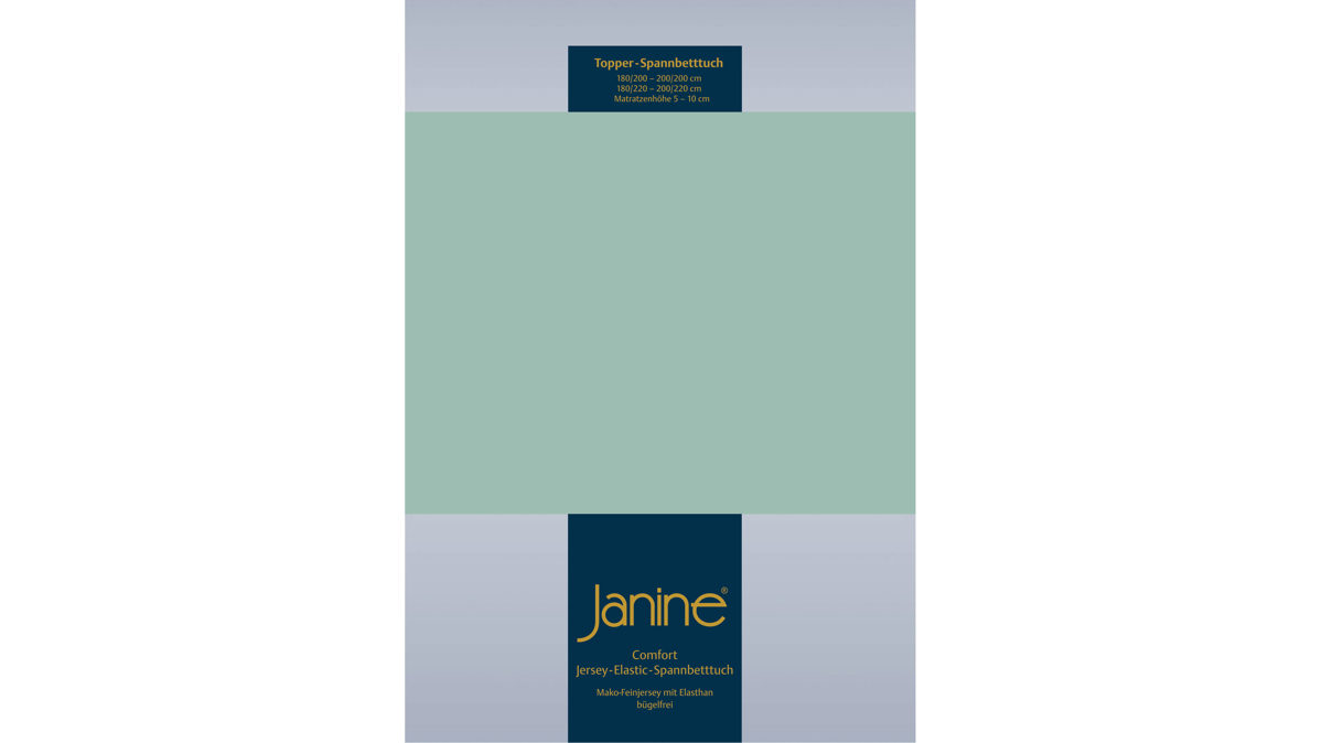 Spannbettlaken Janine® aus Stoff in Fichte Janine® Spannbettlaken Rauchgrün - ca. 100 x 200 cm